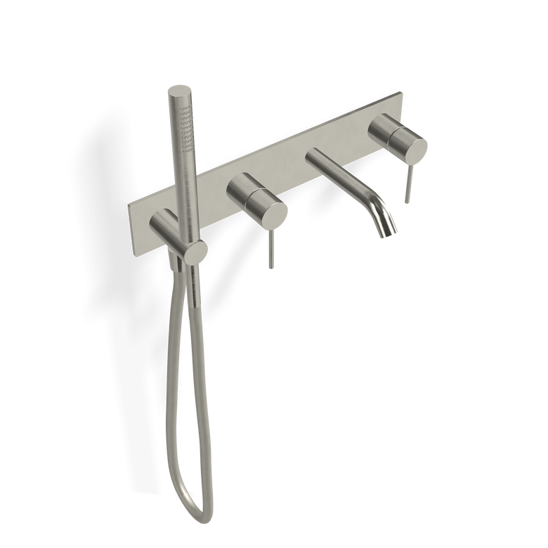 Treemme 40mm miscelatore vasca monocomando a muro con Acciaio, dettaglio ravvicinato della texture antiscivolo...