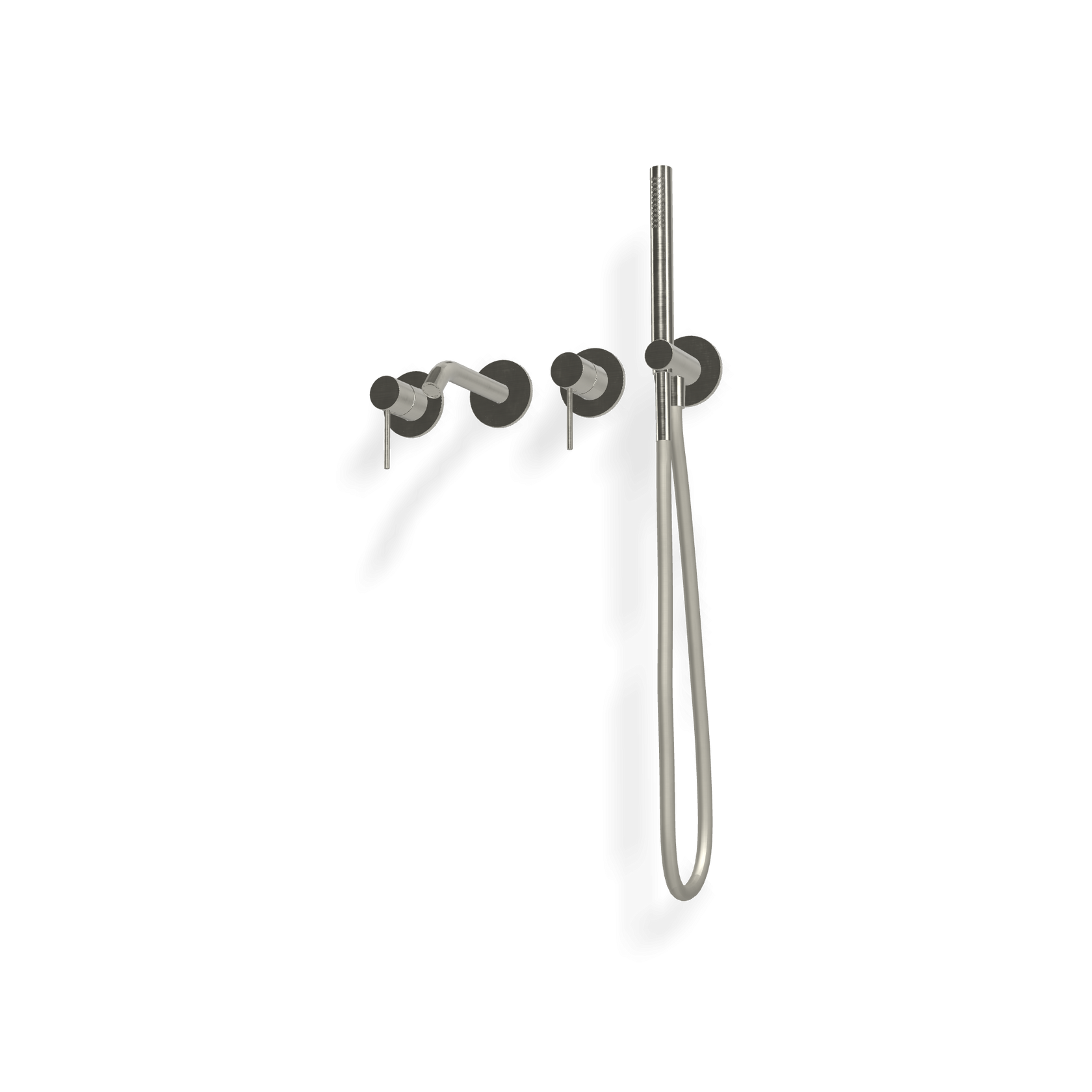 Treemme 40mm RWIT13D8IS04 miscelatore vasca a muro con Acciaio ambientato in box doccia con pareti in vetro...