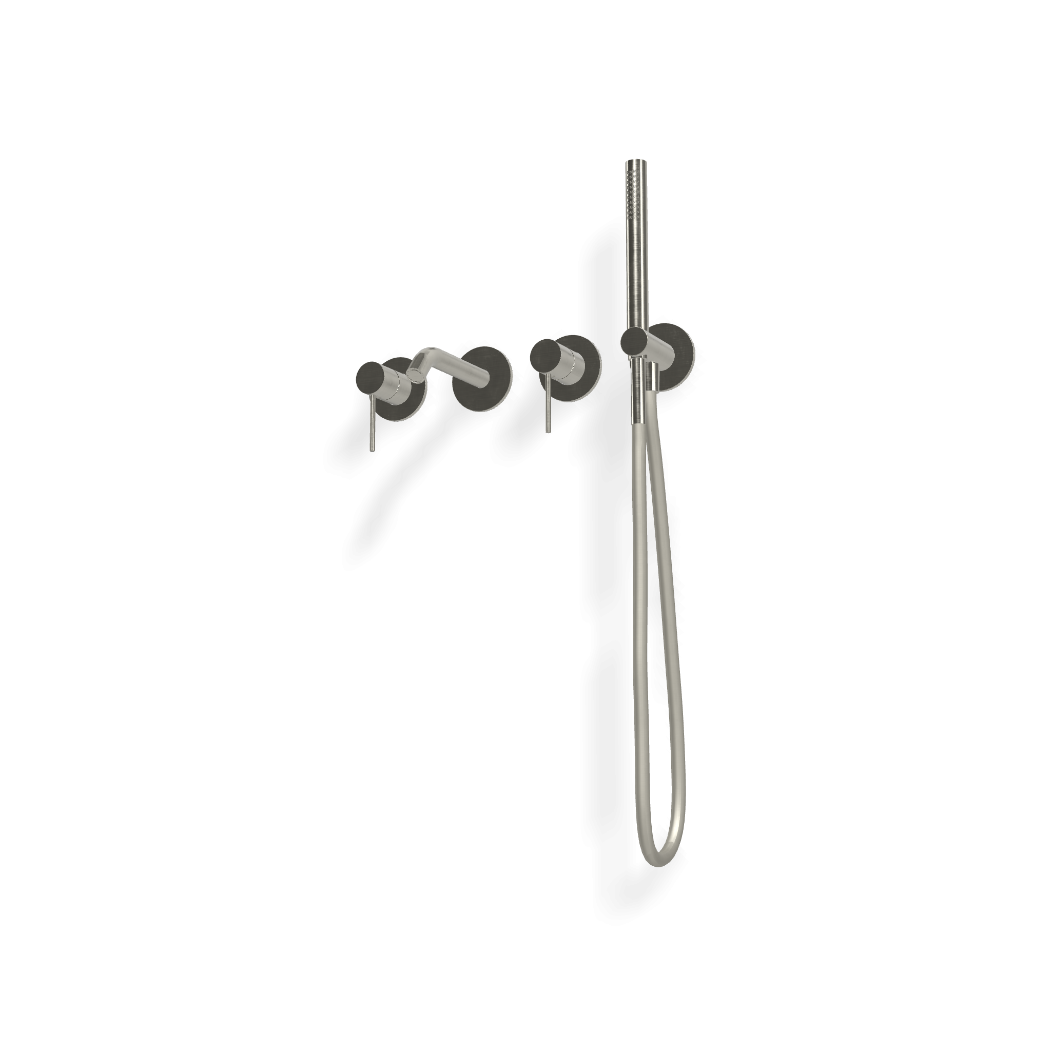 Treemme 40mm RWIT13D8IS04 miscelatore vasca a muro con Acciaio ambientato in box doccia con pareti in vetro...