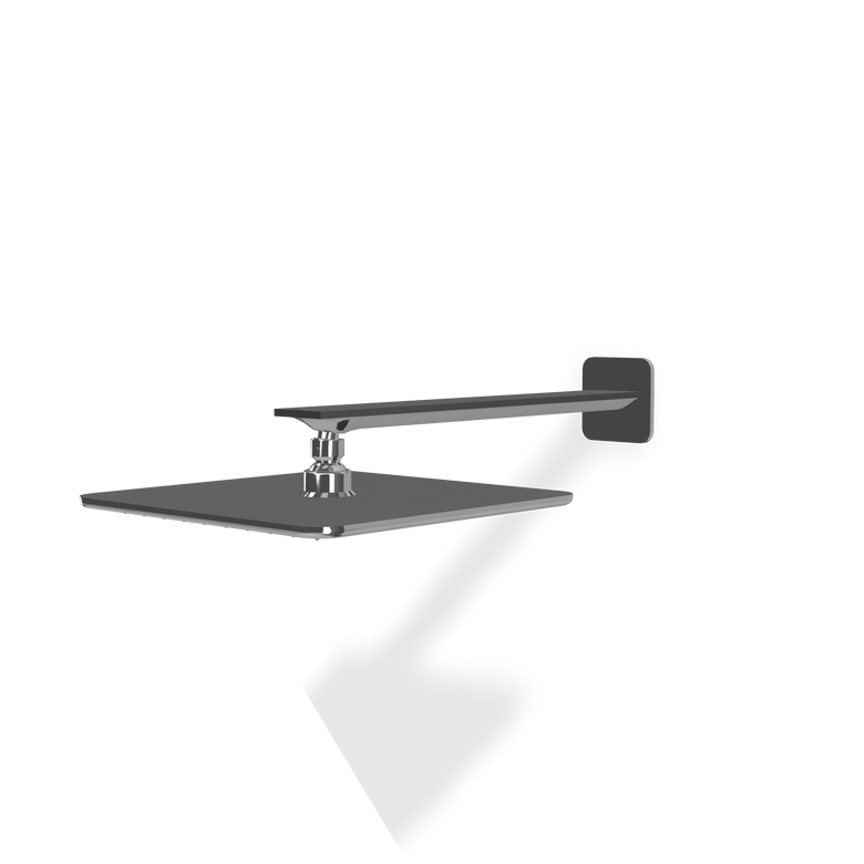 Treemme Ran RWIT2247CC01 soffione 25x25 a parete Cromo Lucido, dettaglio ravvicinato della finitura e del marchio...