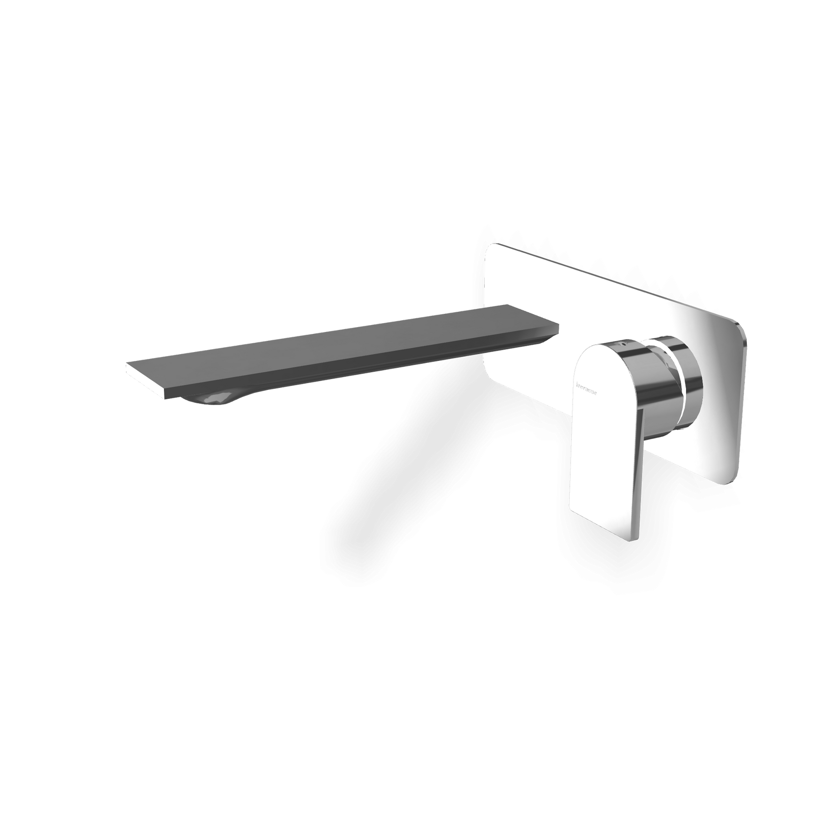 Treemme Ran RWIT22A5CC01 miscelatore lavabo 182mm senza Cromo Lucido, vista frontale su sfondo bianco - Rubinetterie Treemme