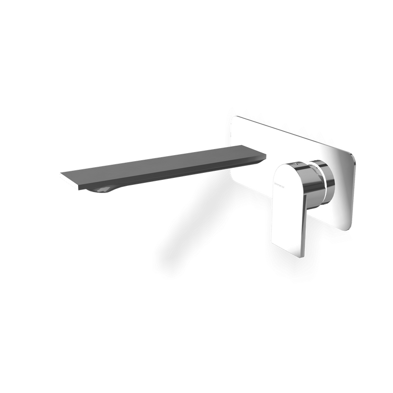 Treemme Ran RWIT22A5CC01 miscelatore lavabo 182mm senza Cromo Lucido, vista frontale su sfondo bianco - Rubinetterie Treemme