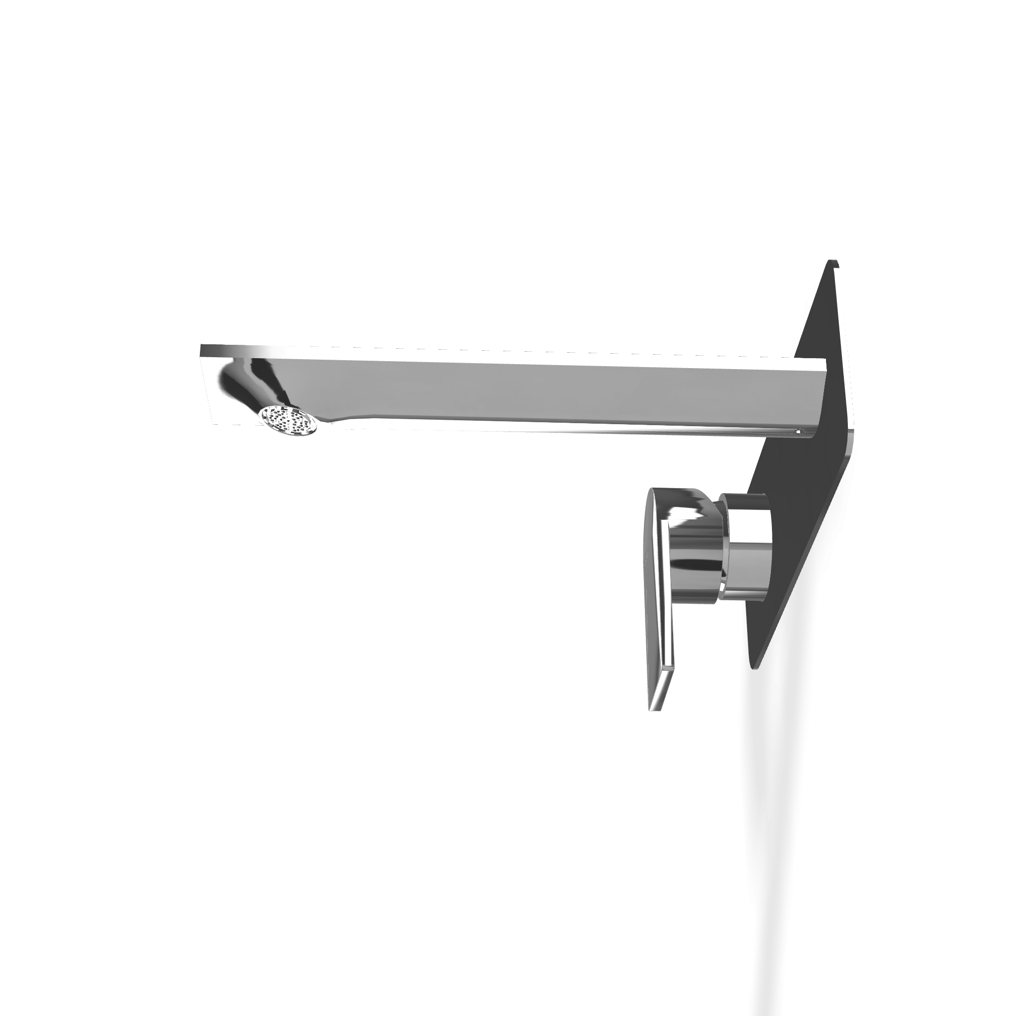 Treemme Ran RWIT22A7CC01 Miscelatore lavabo 182 mm senza Cromo Lucido, vista laterale del profilo e della forma...