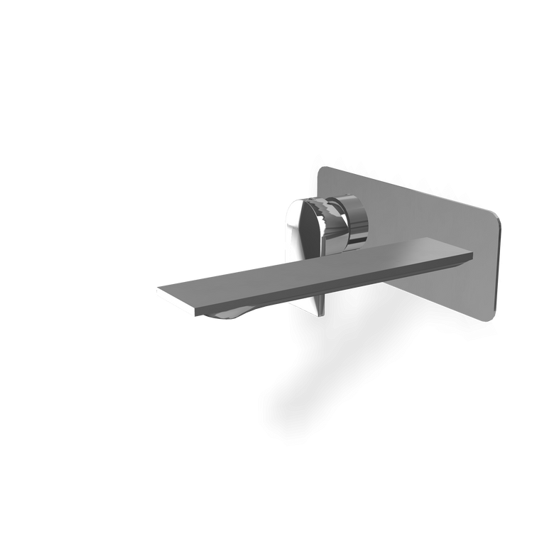 Treemme Ran RWIT22A7CC01 Miscelatore lavabo 182 mm senza Cromo Lucido, vista frontale su sfondo bianco - Rubinetterie Treemme