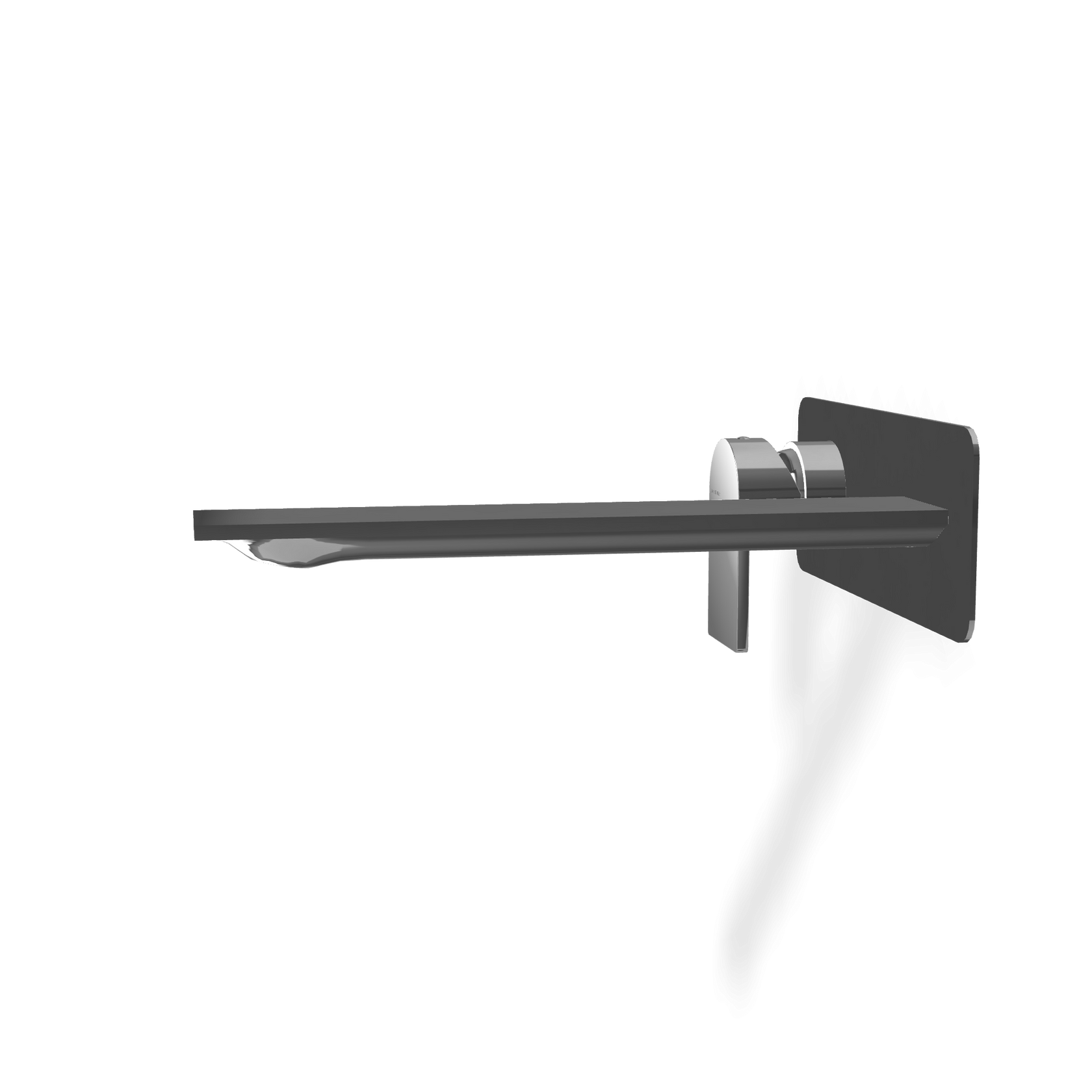 Treemme Ran miscelatore lavabo incasso 232mm senza parte Cromo Lucido, vista laterale del profilo e della forma...