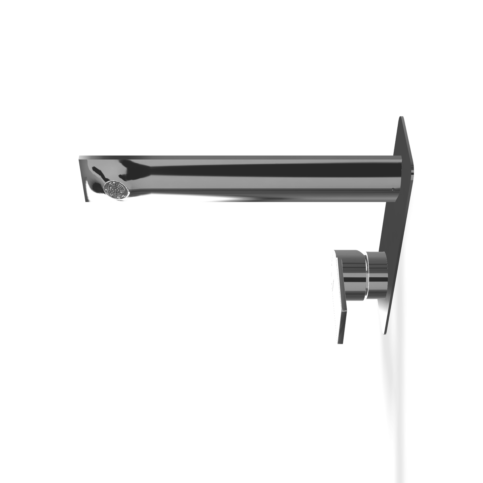 Treemme Ran miscelatore lavabo incasso 232mm senza parte Cromo Lucido, vista frontale su sfondo bianco - Rubinetterie Treemme