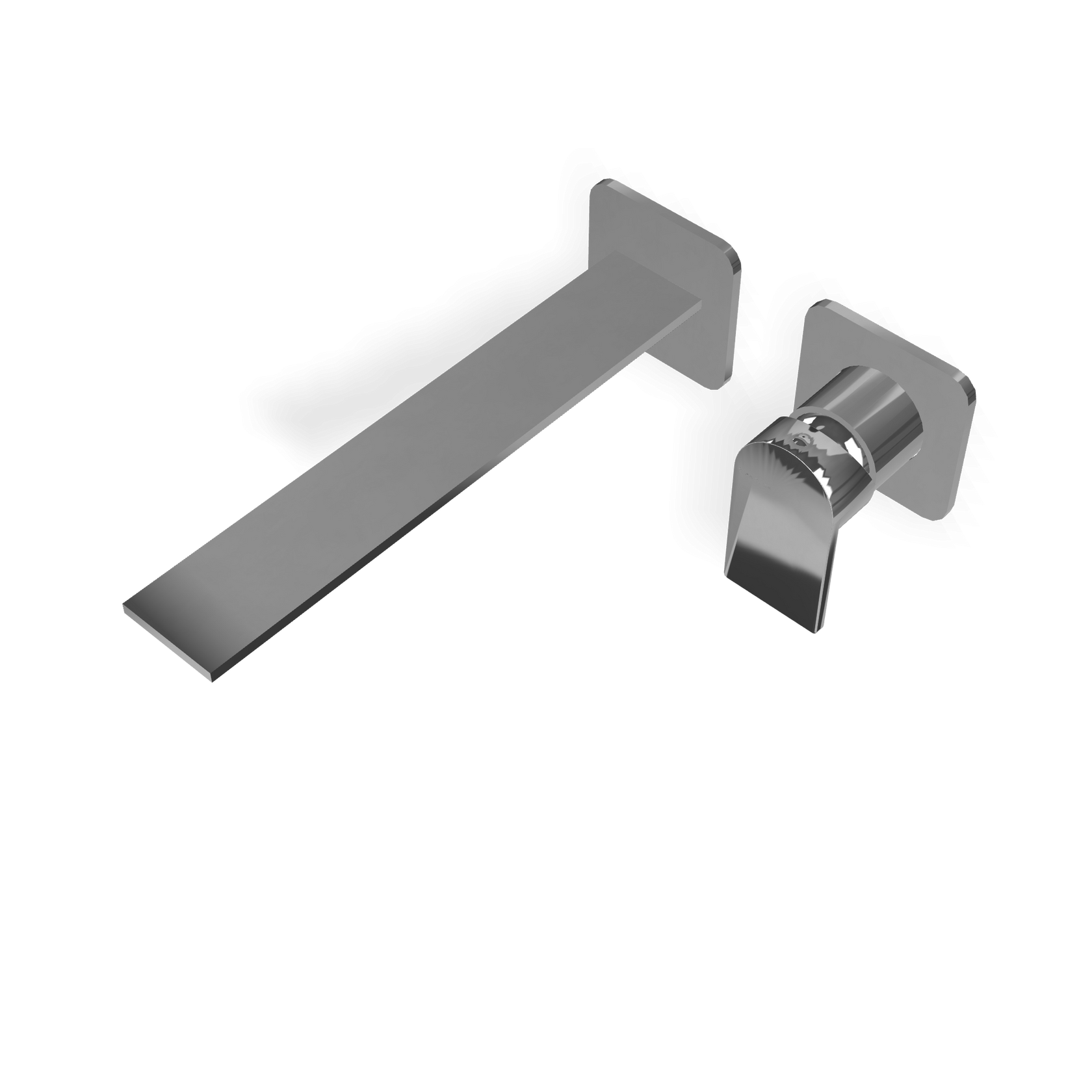 Treemme Ran miscelatore lavabo a muro 236mm senza parte, vista frontale su sfondo bianco - Rubinetterie Treemme