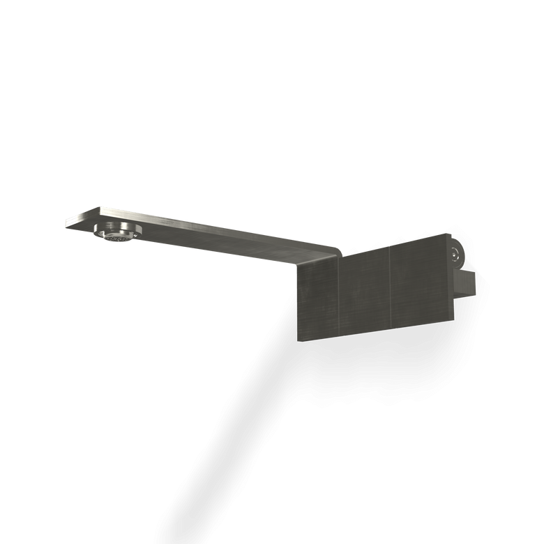Treemme 5mm gruppo lavabo a muro 192 mm senza corpo incasso Acciaio, vista frontale su sfondo bianco - Rubinetterie Treemme