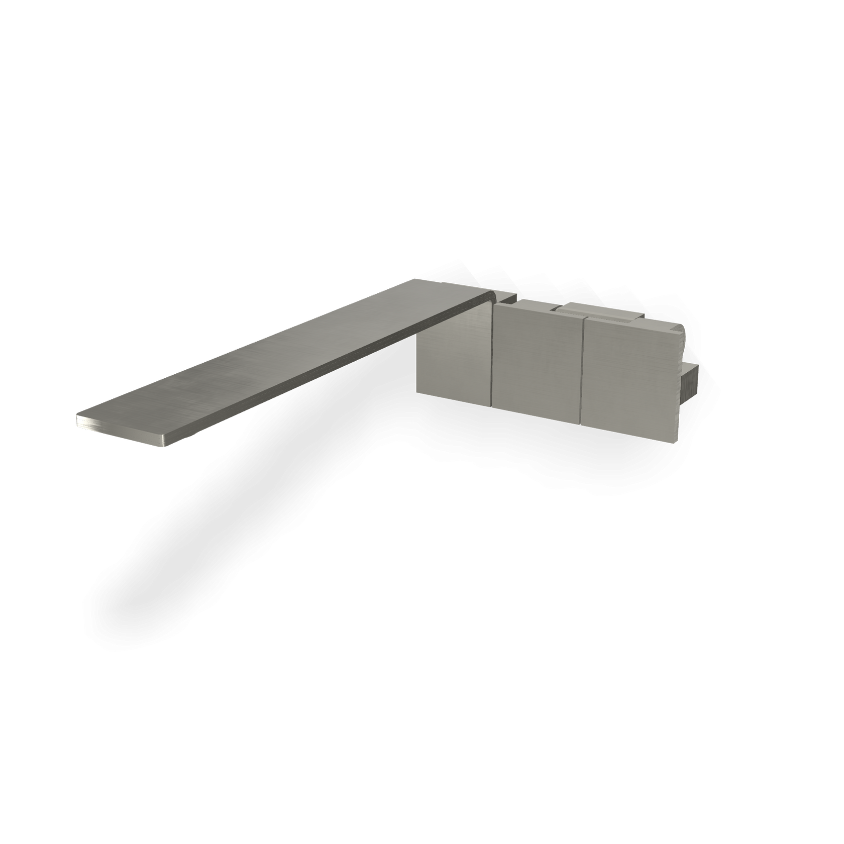 Treemme 5mm rwit2552is10 gruppo lavabo a muro 252 mm senza Acciaio, vista frontale su sfondo bianco - Rubinetterie Treemme