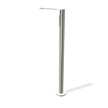 Treemme 5mm miscelatore lavabo a pavimento in acciaio inox satinato