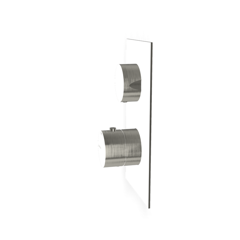 Treemme 22mm miscelatore doccia termostatico a muro 1 Acciaio, dettaglio ravvicinato della finitura e del marchio...