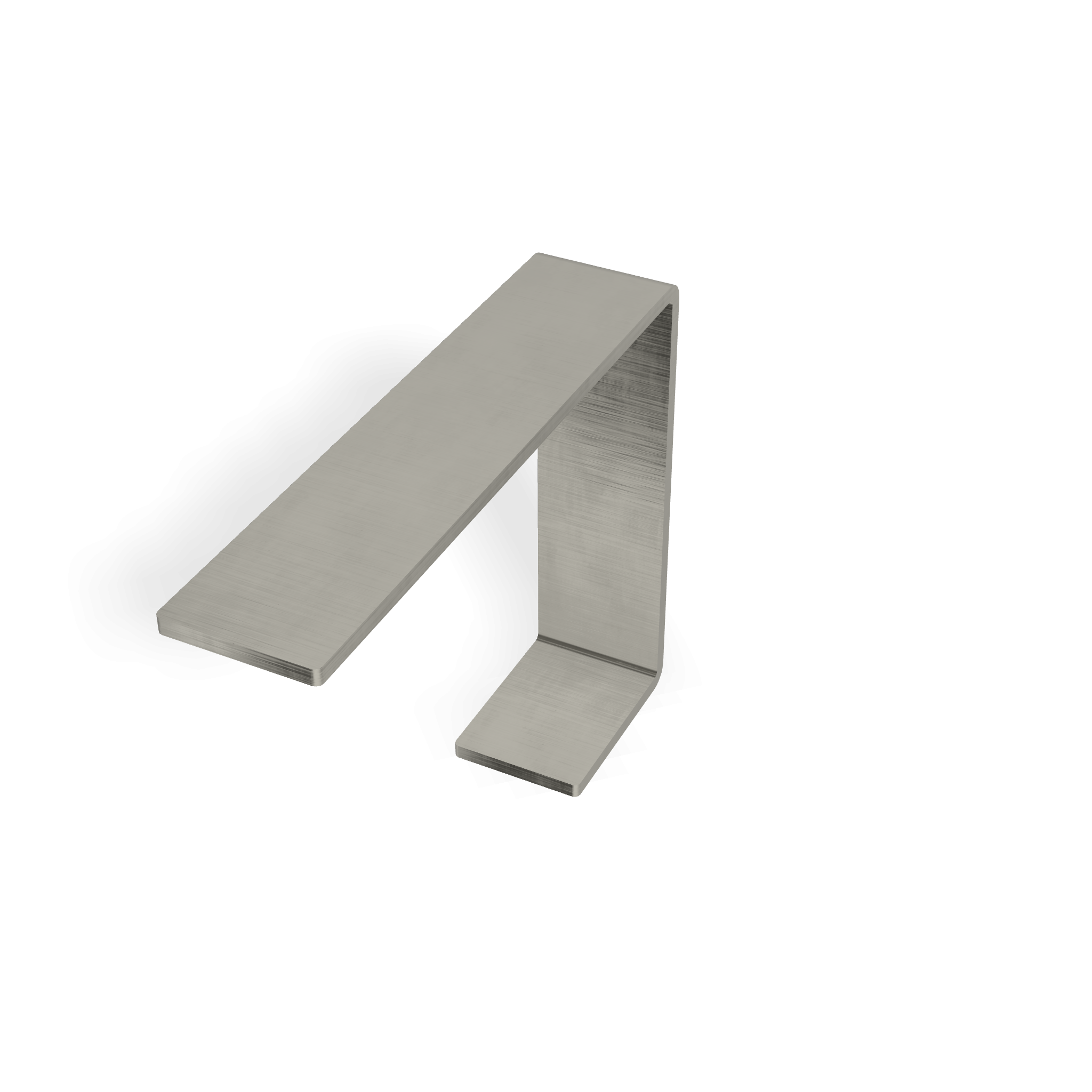 Treemme 5mm bocca lavabo 14 cm da appoggio inox satinato Acciaio, vista frontale su sfondo bianco - Rubinetterie Treemme