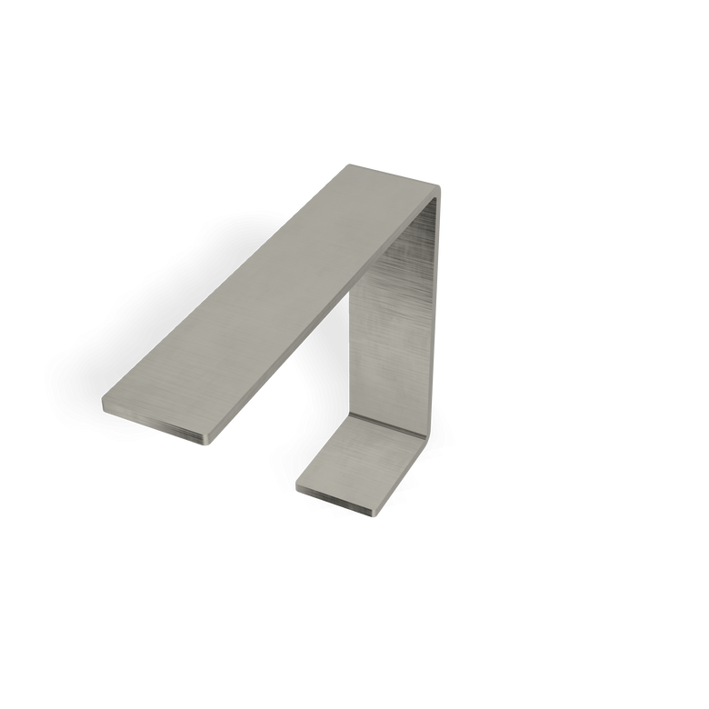 Treemme 5mm bocca lavabo 14 cm da appoggio inox satinato Acciaio, vista frontale su sfondo bianco - Rubinetterie Treemme