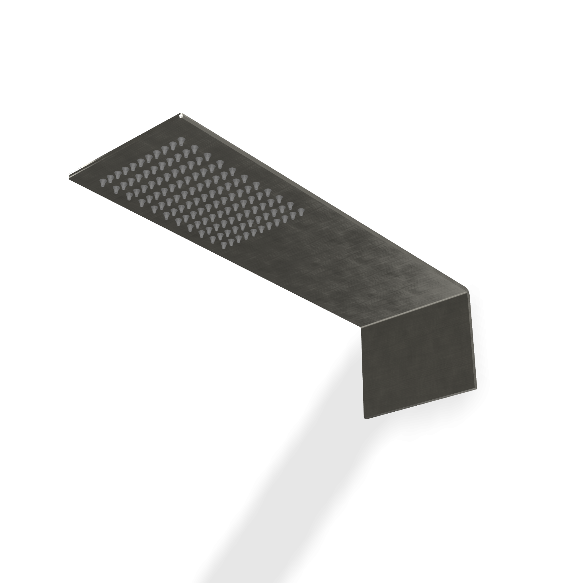 Treemme 3.6 RWIT2847IS01 soffione slim a parete 46x15 in, componenti inclusi smontati: corpo incasso, placca e rosone...