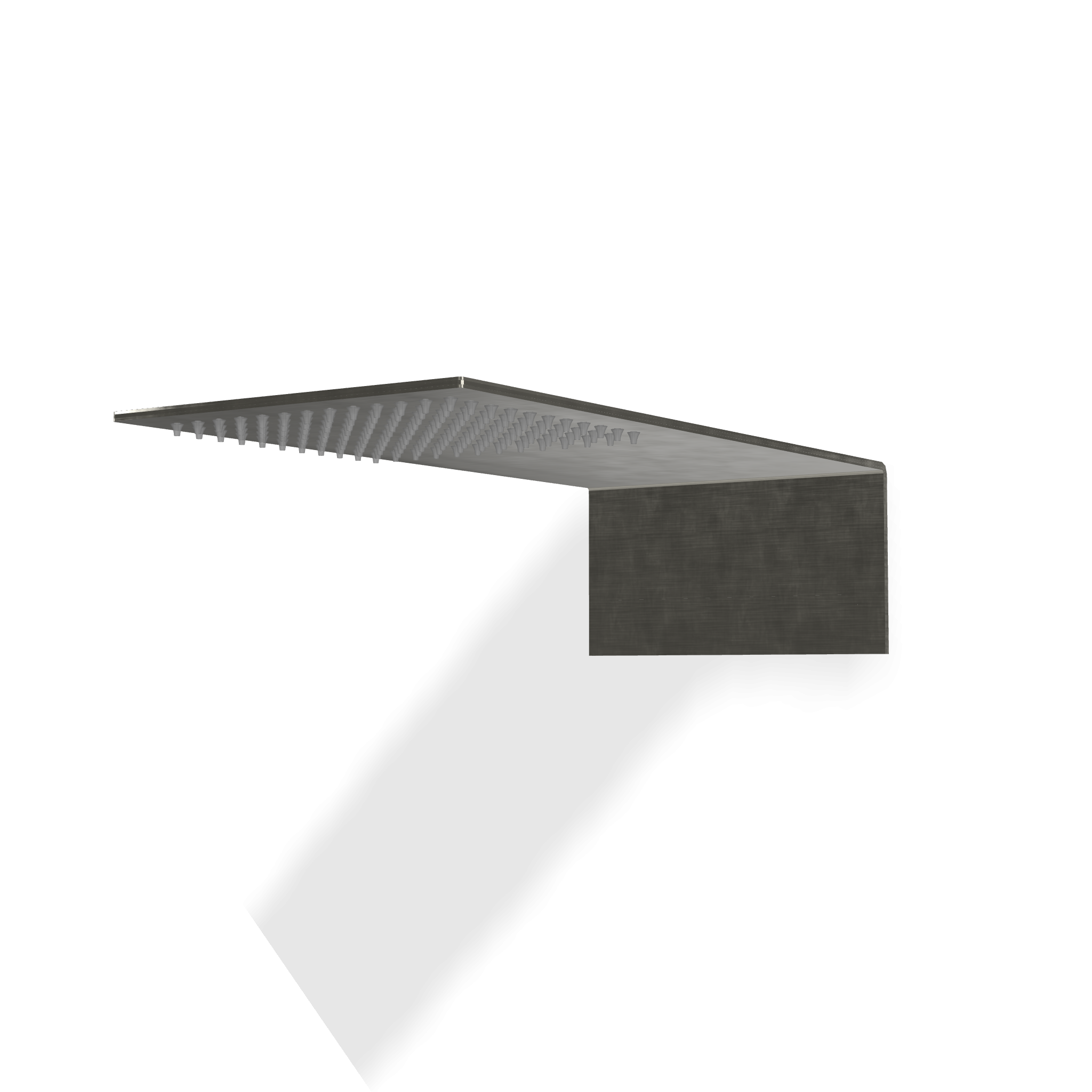 Treemme 3.6 RWIT2847IS02 soffione 46x22 slim a parete in, componenti inclusi smontati: corpo incasso, placca e rosone...