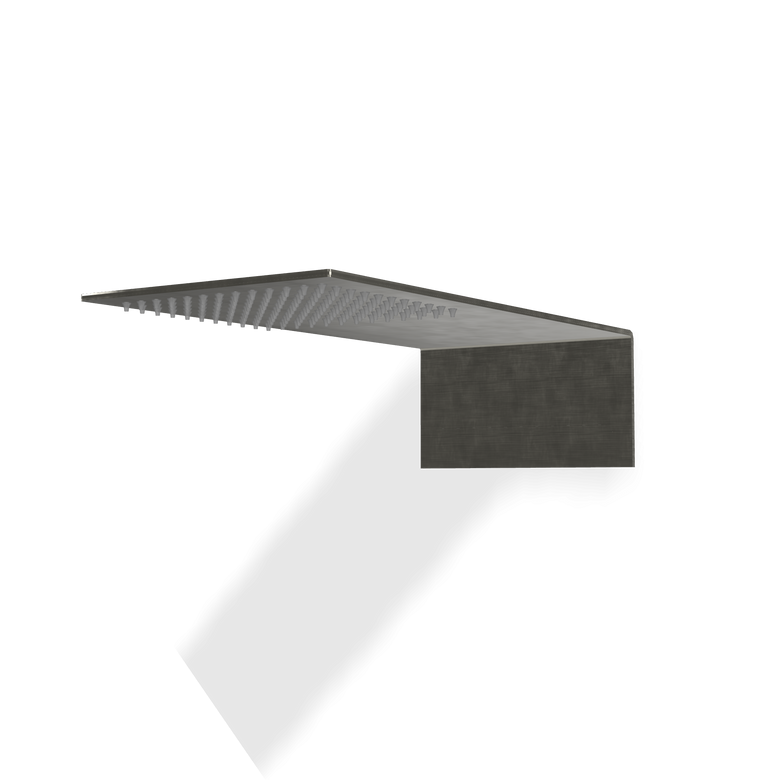 Treemme 3.6 RWIT2847IS02 soffione 46x22 slim a parete in, componenti inclusi smontati: corpo incasso, placca e rosone...