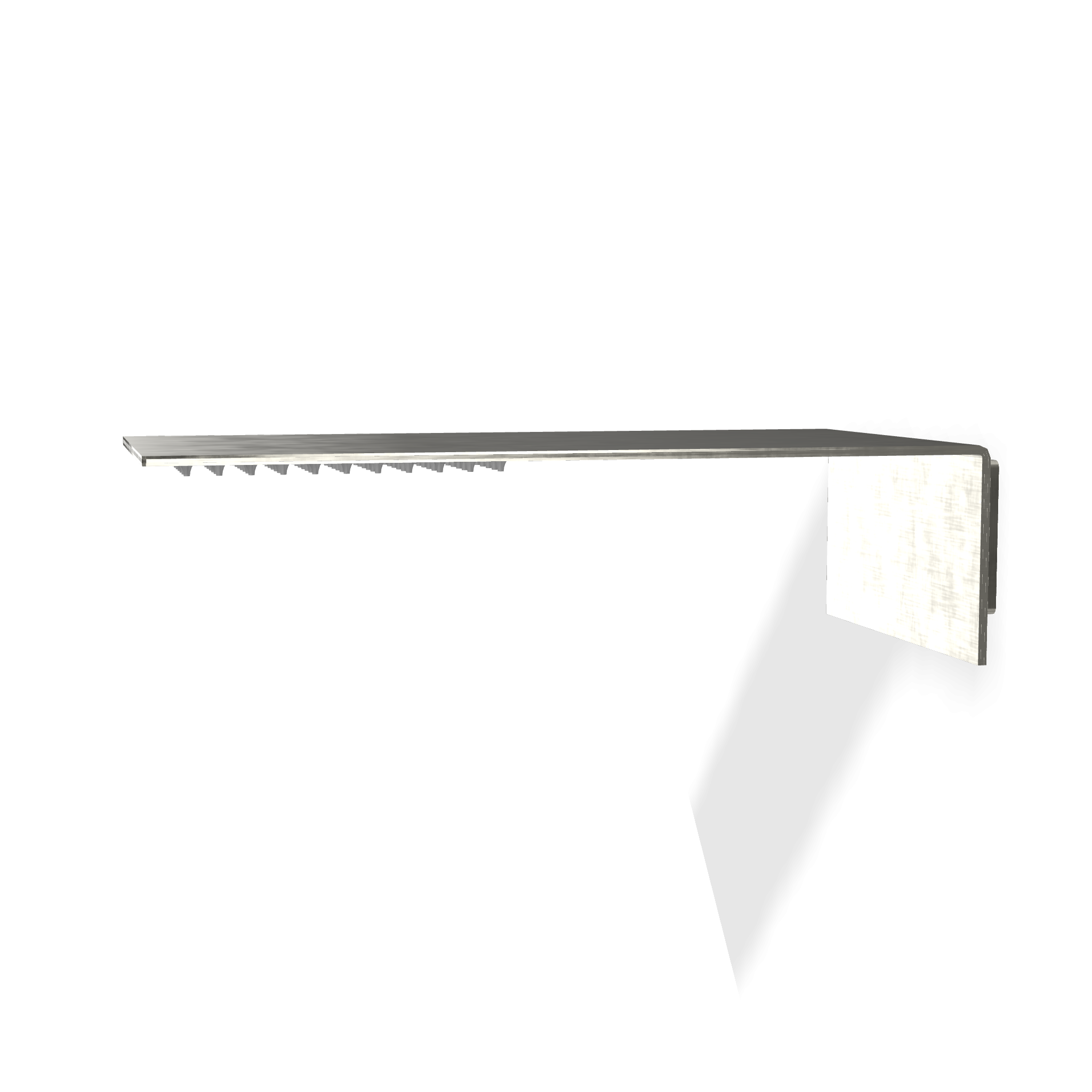 Treemme 3.6 RWIT2847IS02 soffione 46x22 slim a parete in, dettaglio ravvicinato della finitura e del marchio...