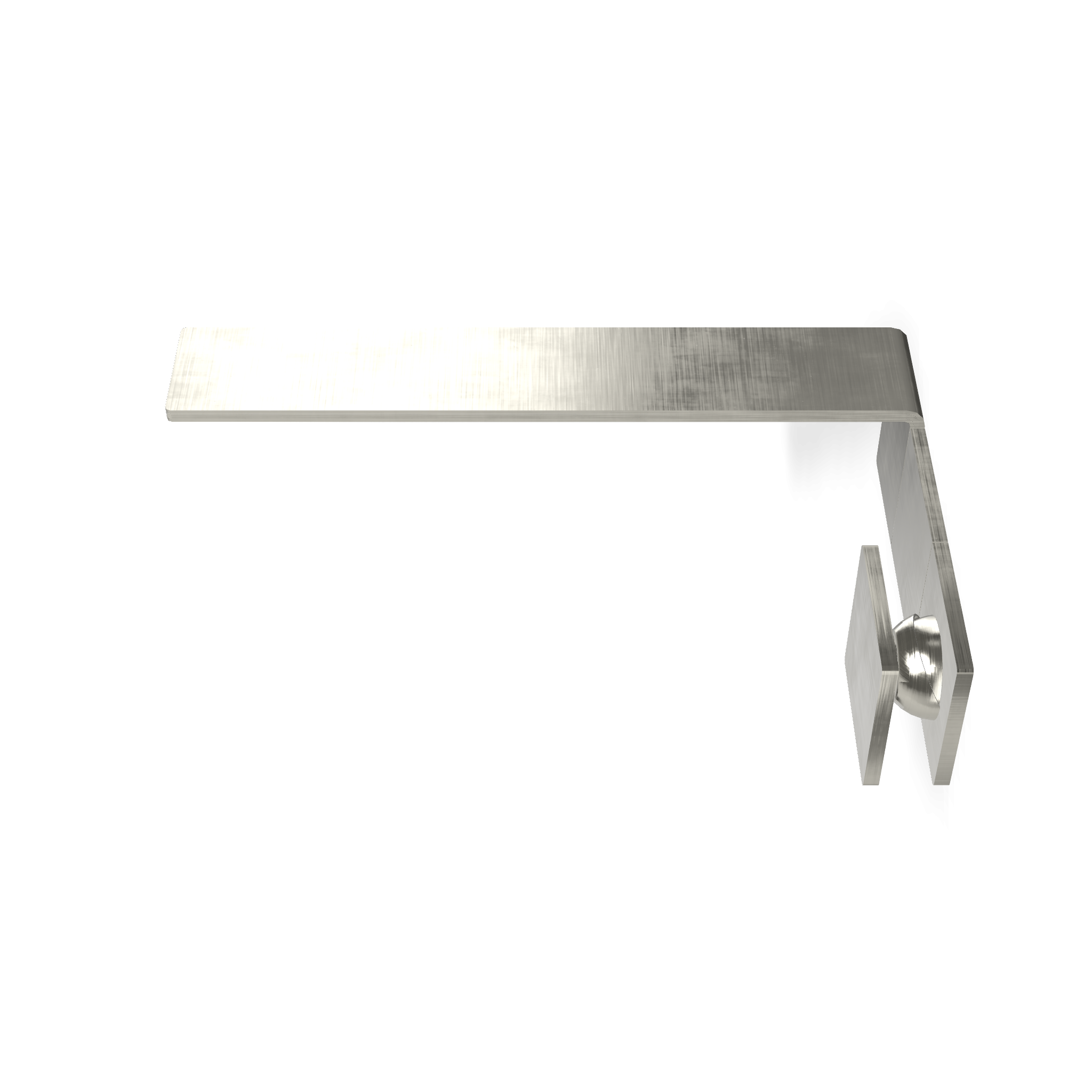 Treemme 5mm miscelatore lavabo a muro monocomando 23 cm Acciaio, vista frontale su sfondo bianco - Rubinetterie Treemme