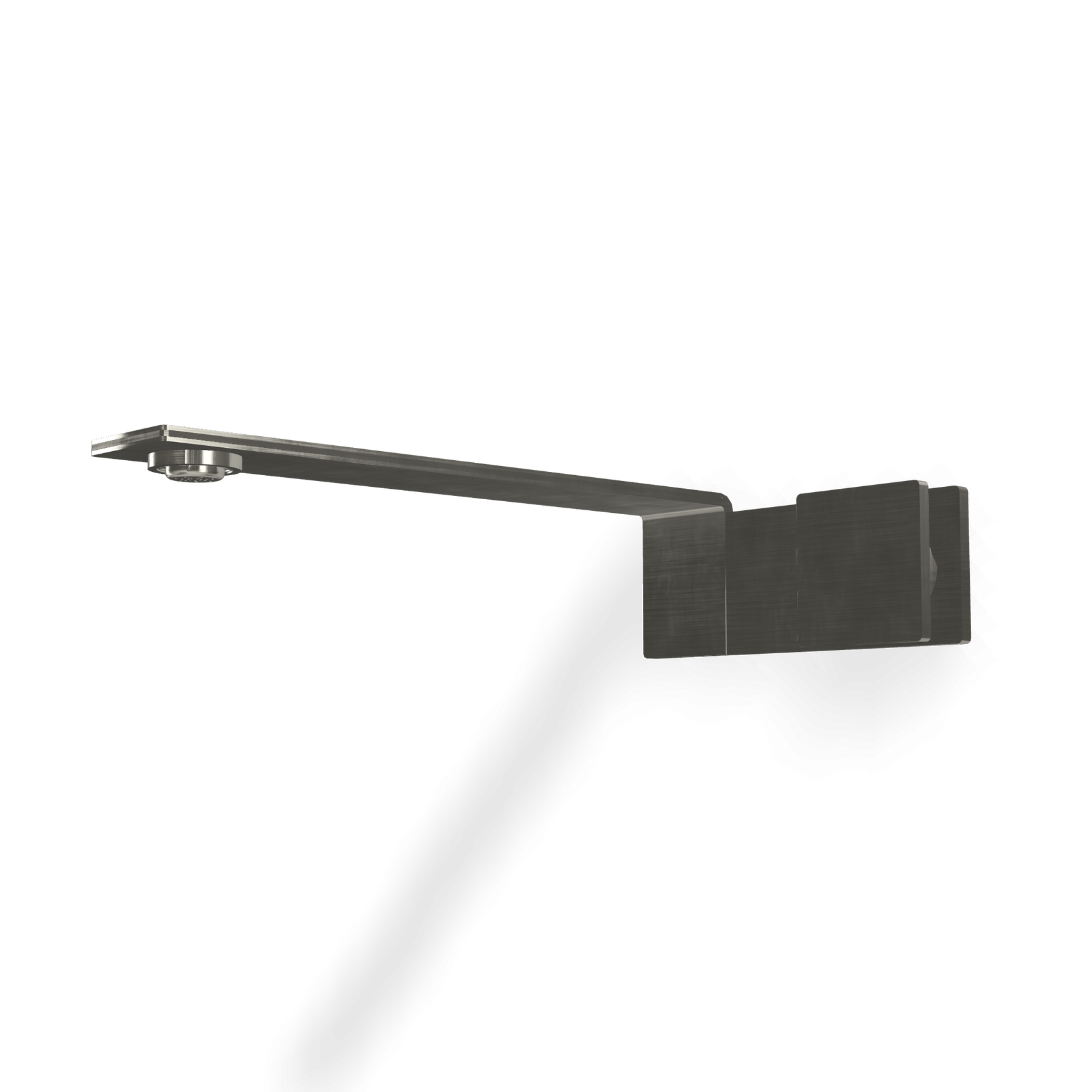 Treemme 5mm miscelatore lavabo a muro monocomando 23 cm Acciaio, vista laterale del profilo e della forma - Rubinetterie...