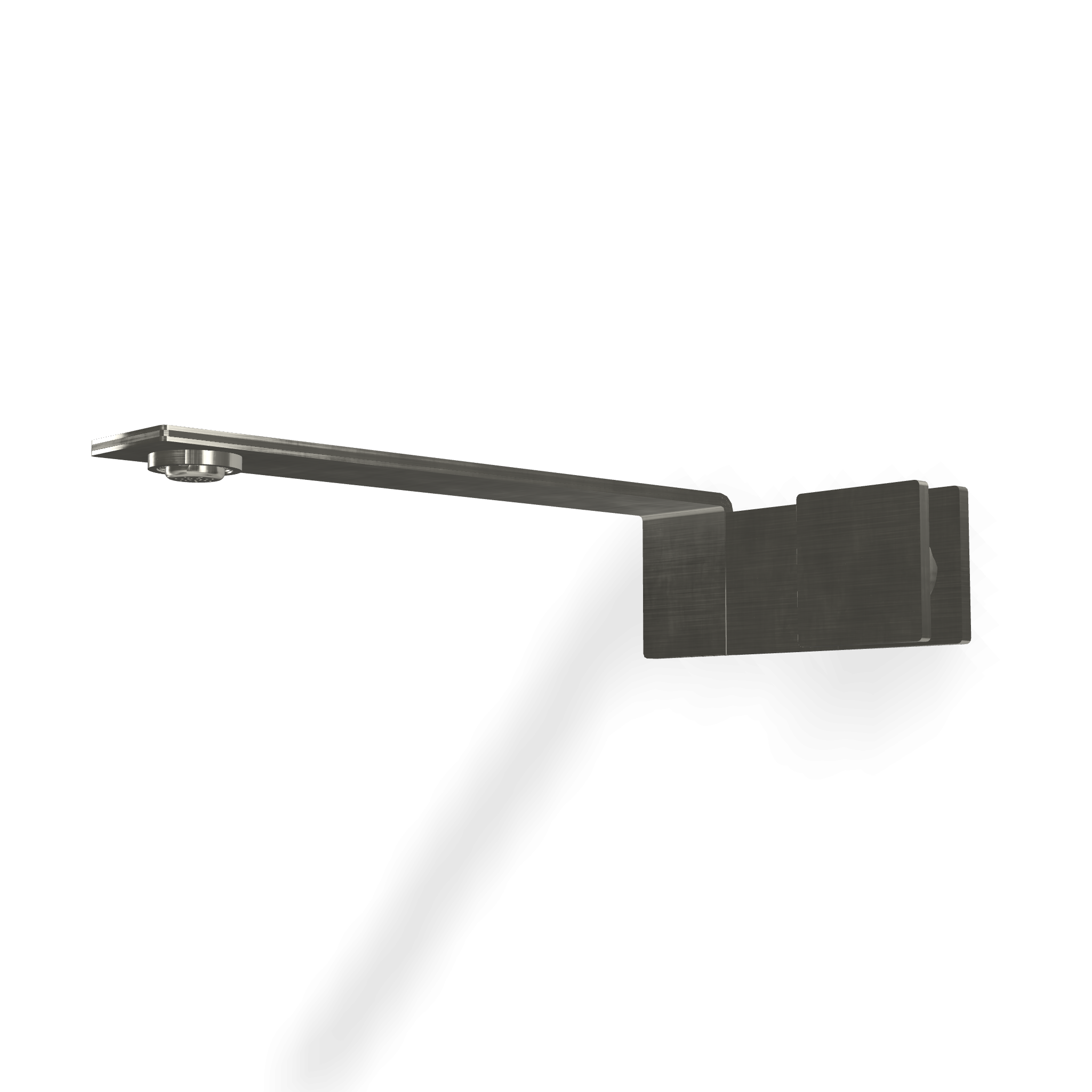 Treemme 5mm miscelatore lavabo a muro monocomando 23 cm Acciaio, vista laterale del profilo e della forma - Rubinetterie...