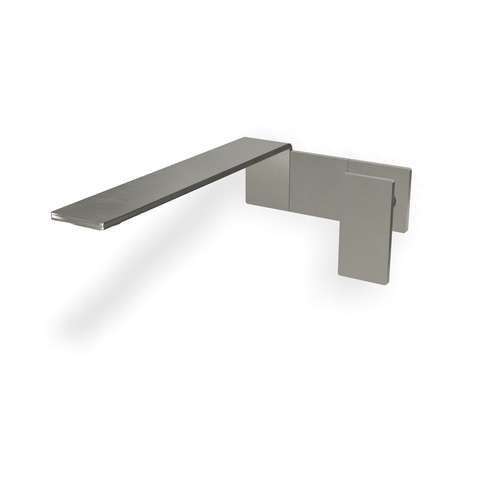 Treemme 5mm miscelatore lavabo 230 a muro senza parte Acciaio, vista frontale su sfondo bianco - Rubinetterie Treemme