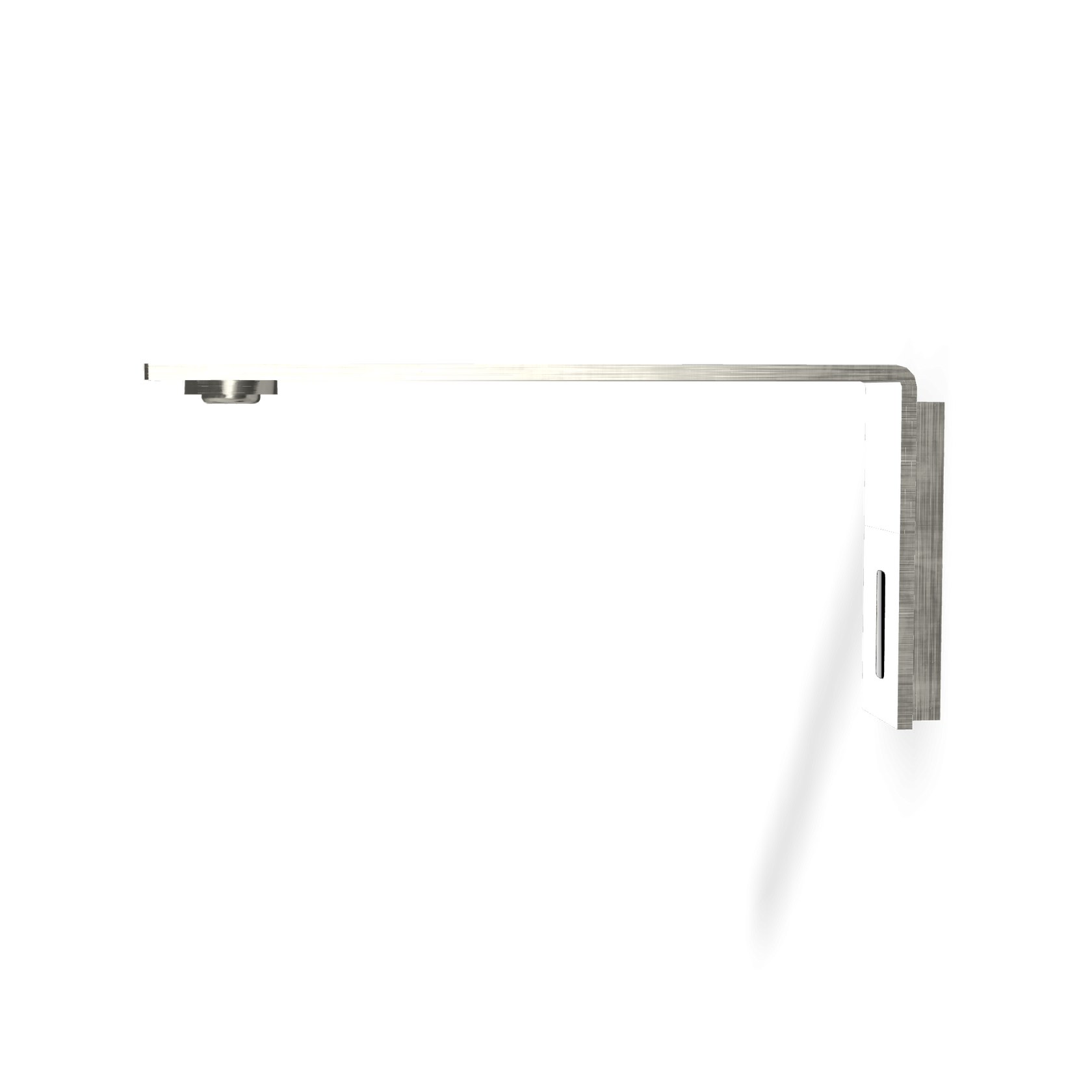 Treemme 5mm rubinetto elettronico per lavabo con Acciaio, vista frontale su sfondo bianco - Rubinetterie Treemme