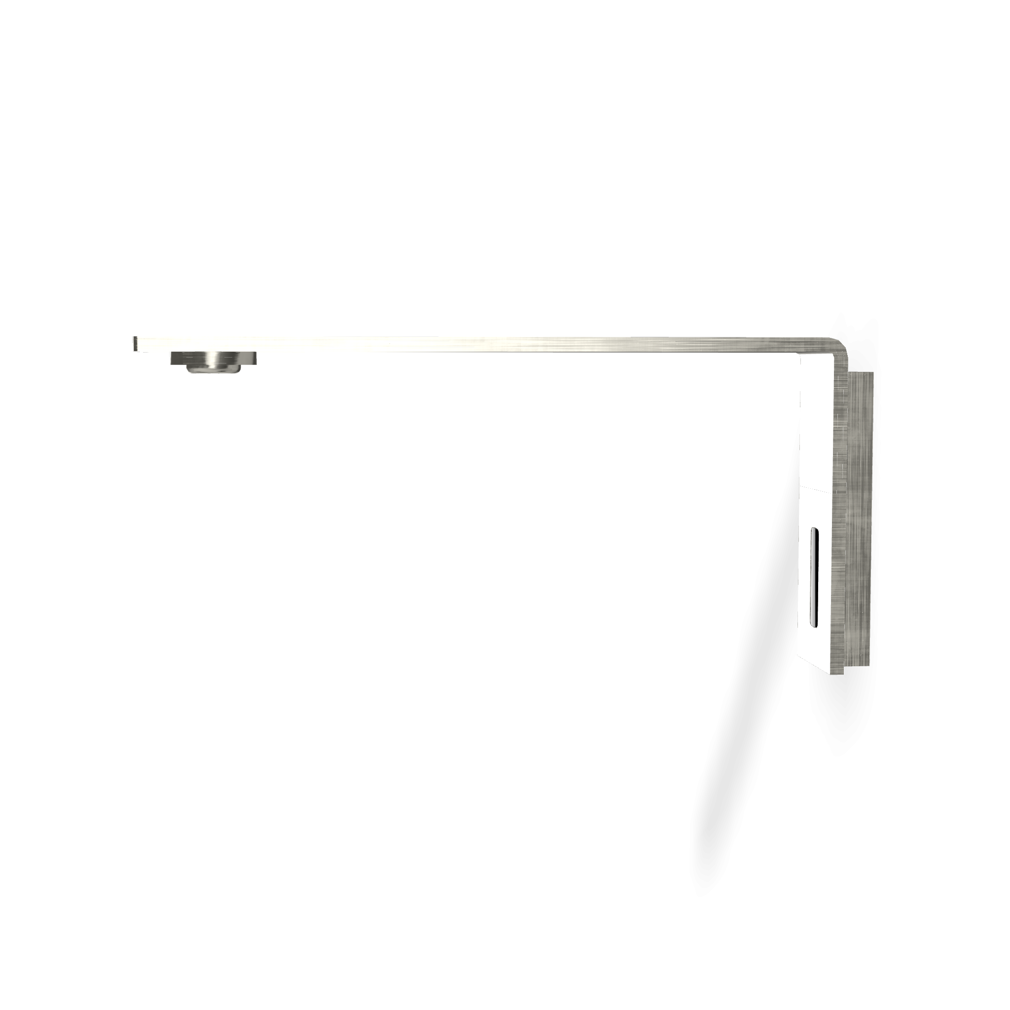 Treemme 5mm rubinetto elettronico per lavabo con Acciaio, vista frontale su sfondo bianco - Rubinetterie Treemme