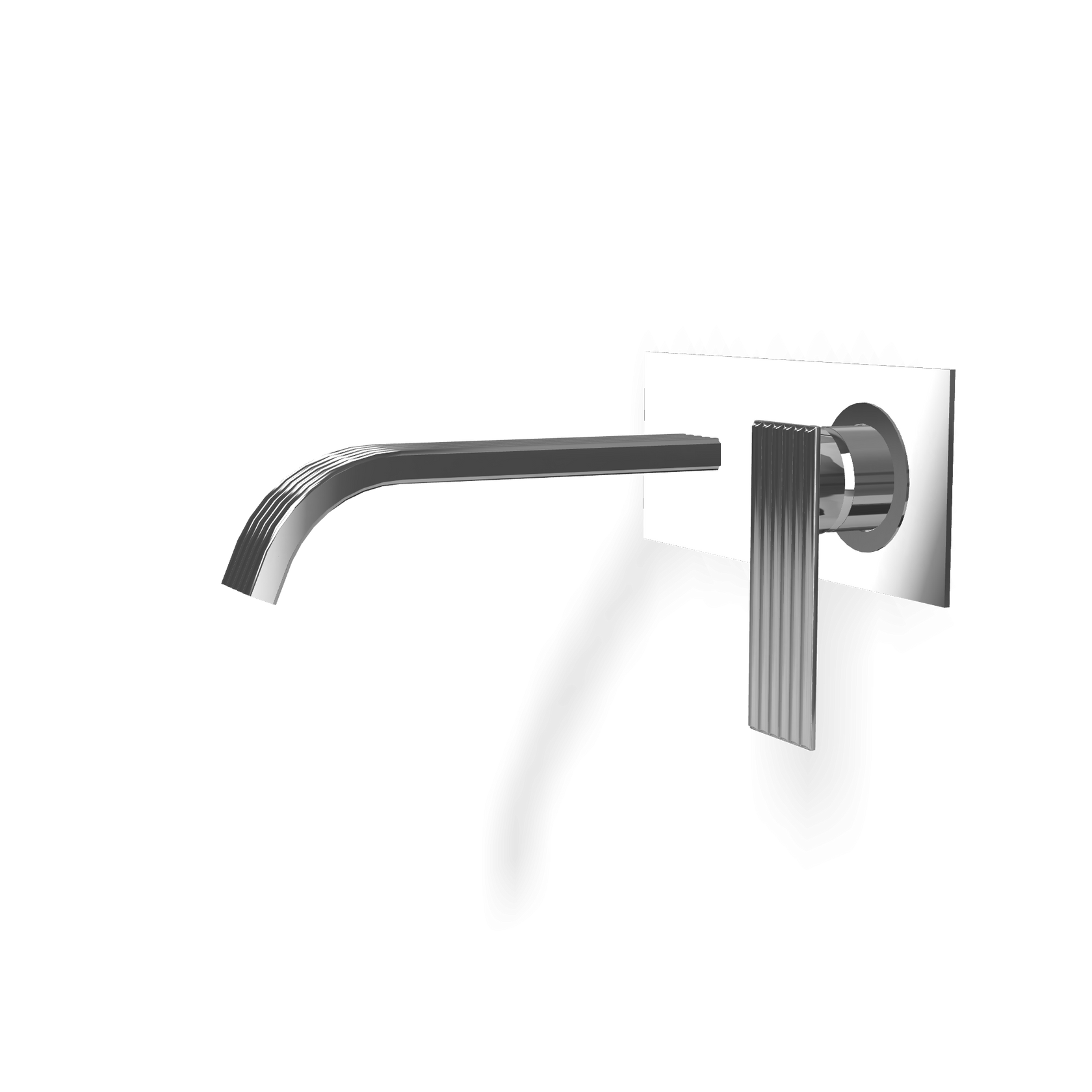 Treemme Los miscelatore lavabo incasso 182 mm senza parte Cromo Lucido, vista frontale su sfondo bianco - Rubinetterie...