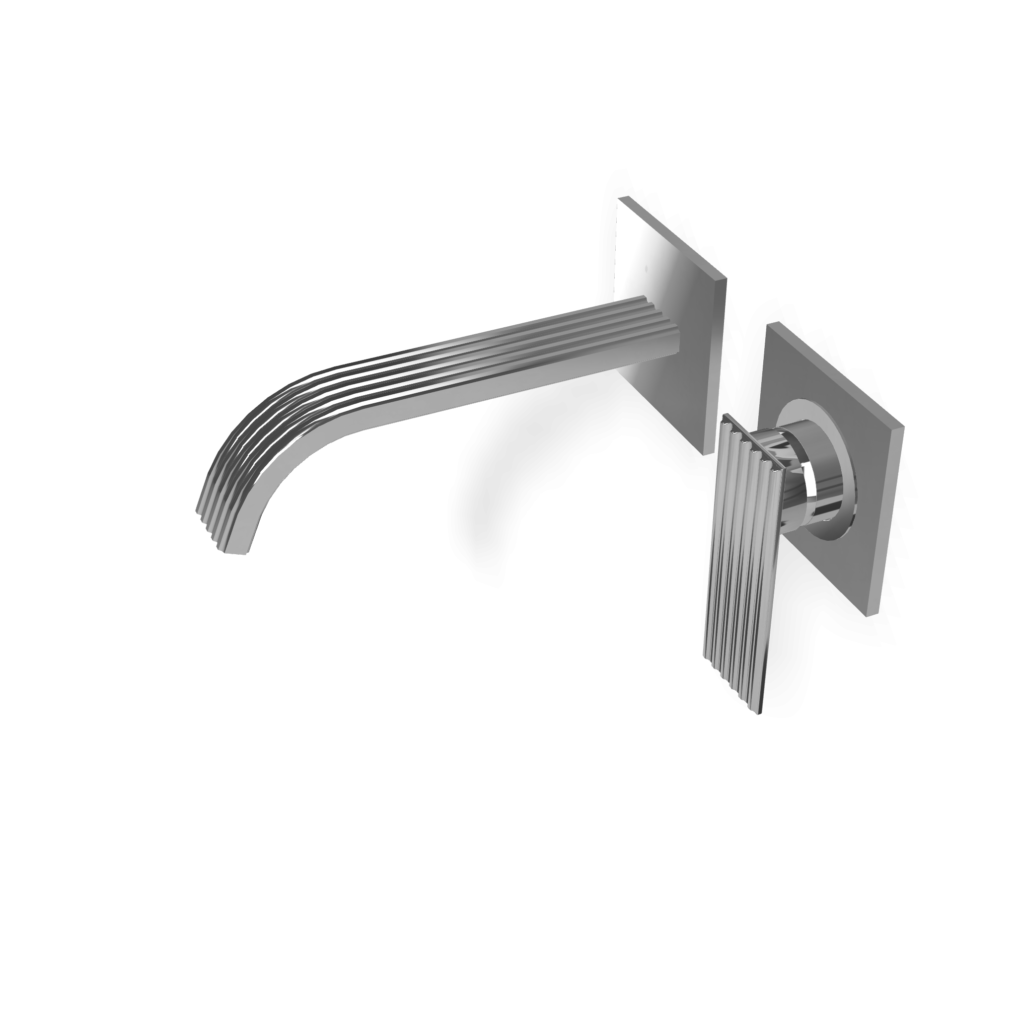 Treemme Los miscelatore lavabo 185 mm senza parte incasso Cromo Lucido, vista frontale su sfondo bianco - Rubinetterie...