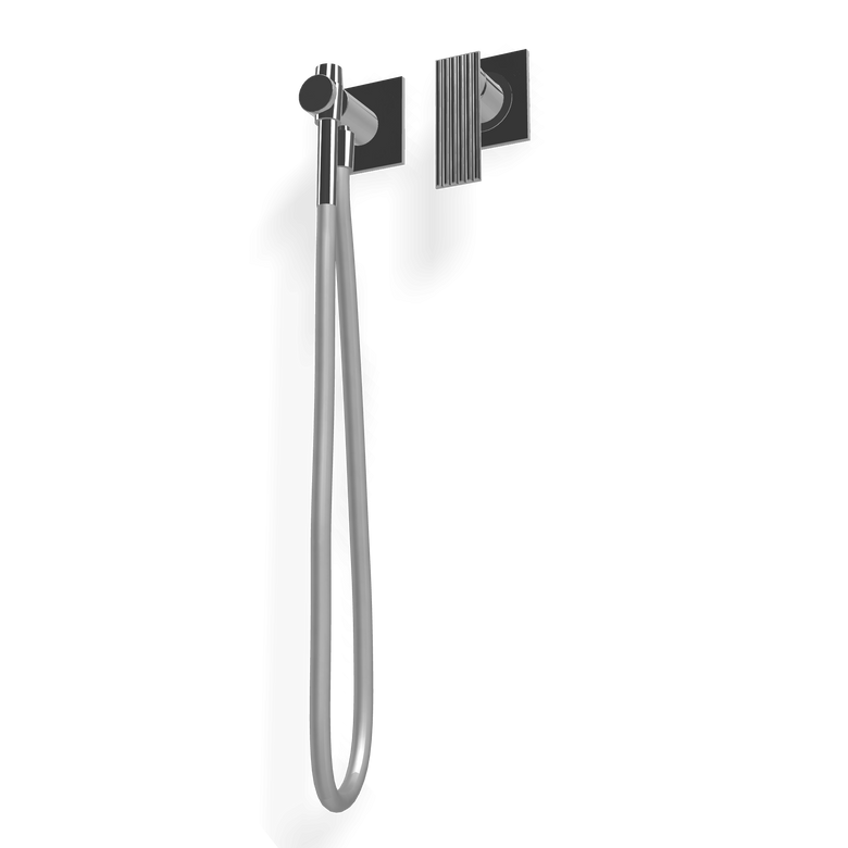 Treemme Los idrocopino bidet wc con miscelatore senza parte Cromo Lucido, componenti inclusi smontati: corpo incasso...
