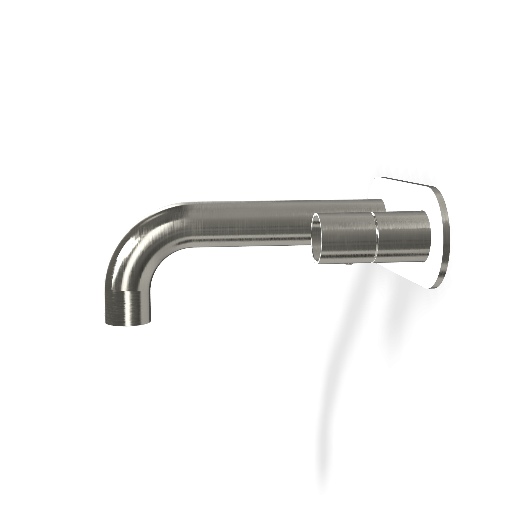 Treemme Watertube miscelatore lavabo incasso 220mm senza Acciaio visto dall'alto con scarico e interno visibili...