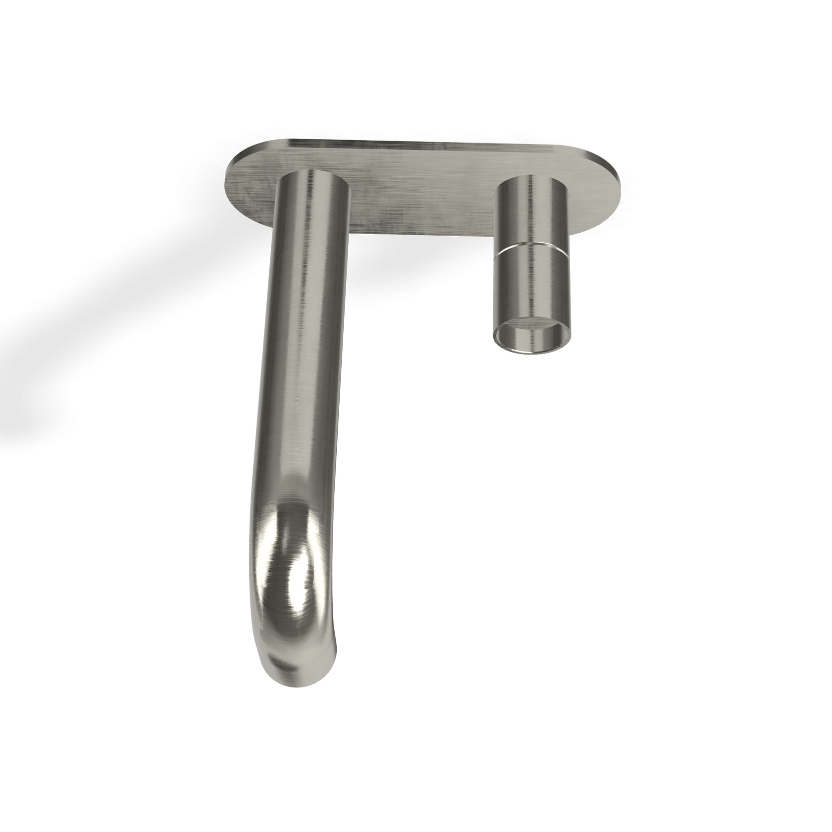 Treemme Watertube miscelatore lavabo incasso 220mm senza Acciaio, vista laterale del profilo e della forma - Rubinetterie...