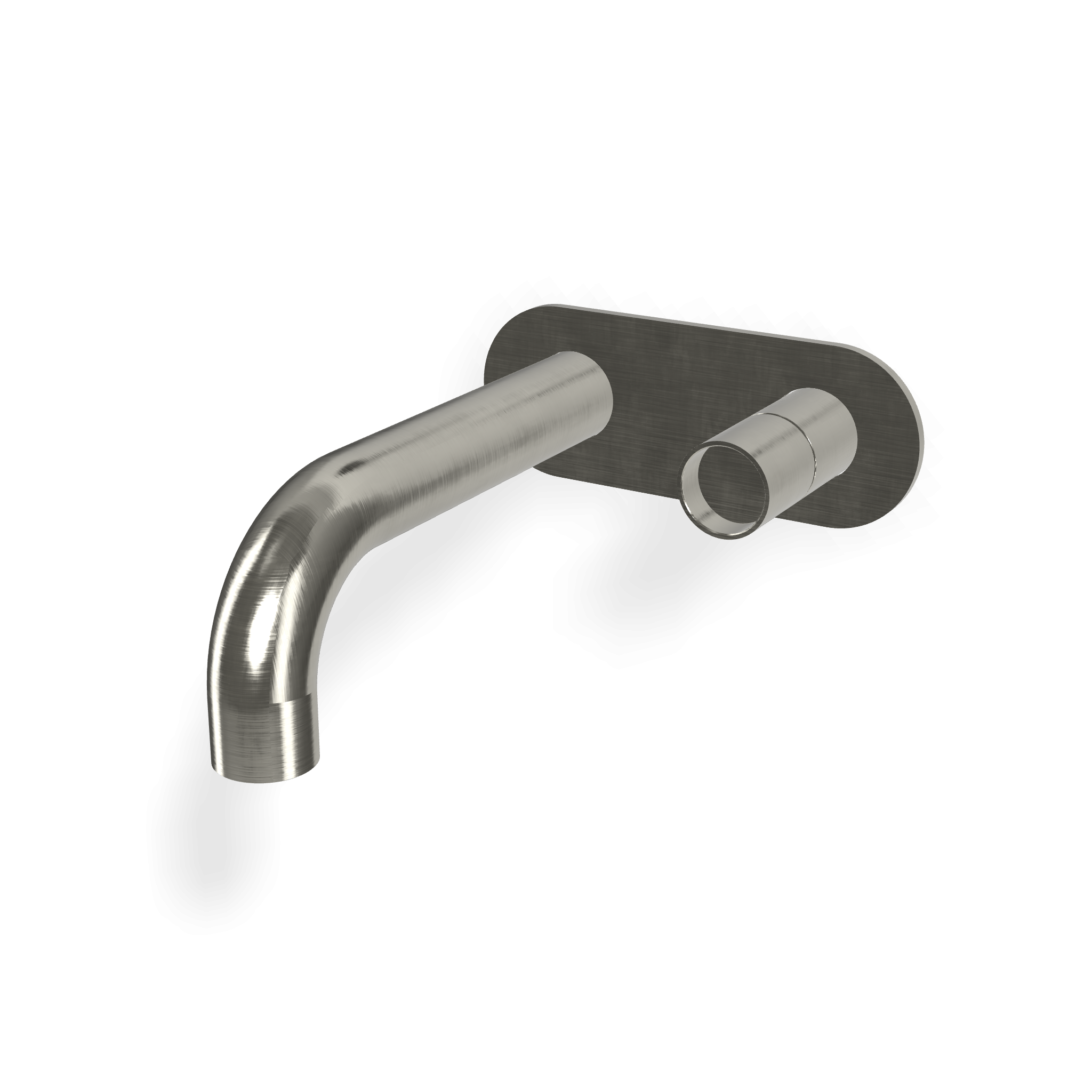 Treemme Watertube miscelatore lavabo incasso 220mm senza Acciaio in acciaio inox e satinato ambientato su piano bagno con...