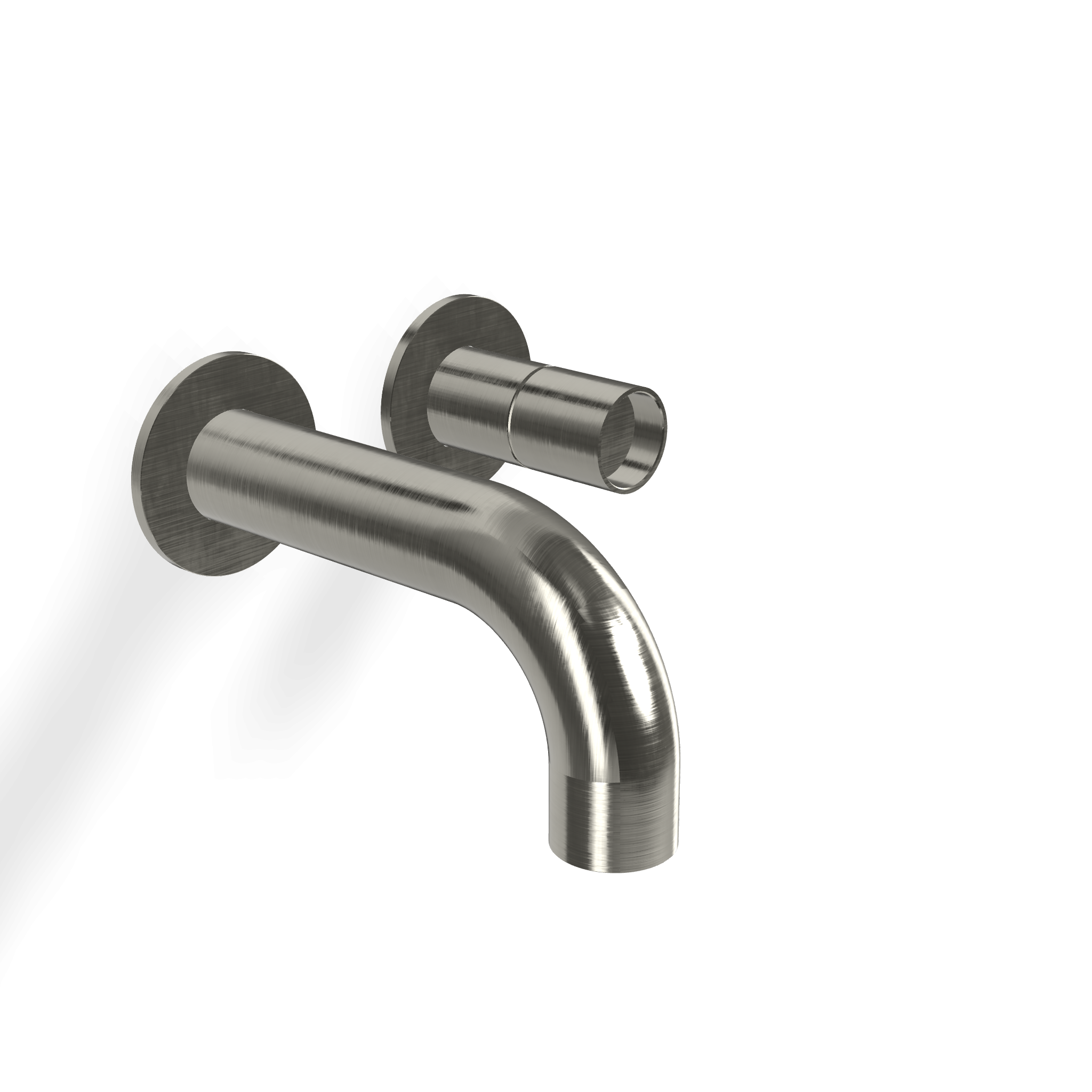 Treemme Watertube RWIT4AC5IS02 miscelatore monocomando Acciaio, vista frontale su sfondo bianco - Rubinetterie Treemme