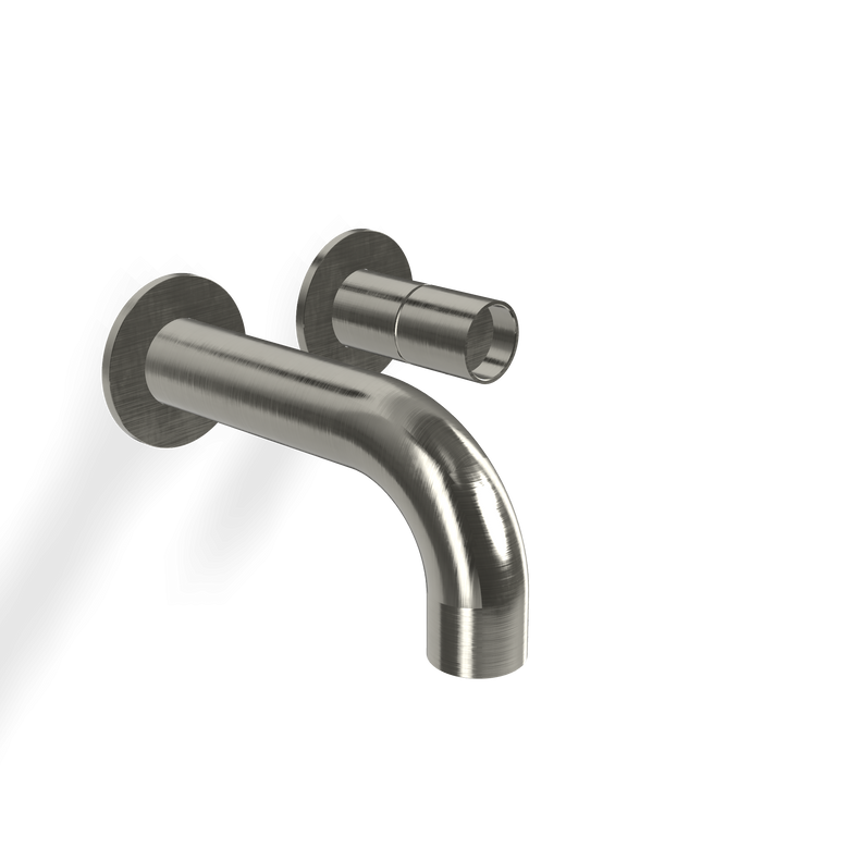 Treemme Watertube RWIT4AC5IS02 miscelatore monocomando Acciaio, vista frontale su sfondo bianco - Rubinetterie Treemme