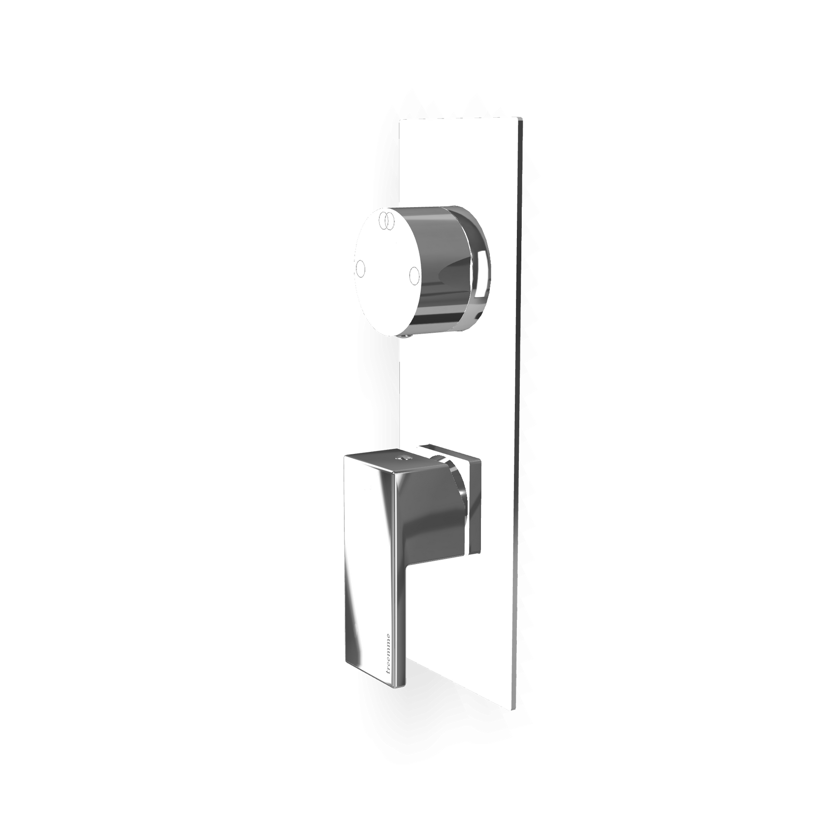 Treemme Q30 RWIT4BA2CC01 miscelatore doccia monocomando con Cromo Lucido, dettaglio ravvicinato della finitura e del...