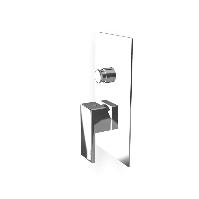 Treemme Q30 RWIT4BB1CC01 miscelatore monocomando vasca Cromo Lucido, componenti inclusi smontati: corpo incasso, placca e...