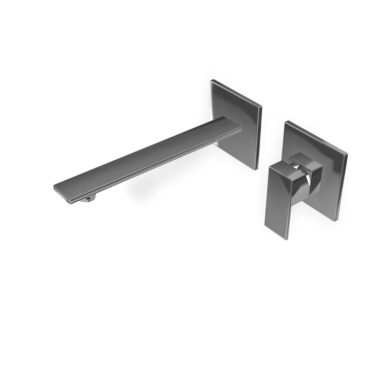 Treemme Q30 RWIT4BC5CC01 miscelatore lavabo incasso 185 mm Cromo Lucido, vista laterale del profilo e della forma...