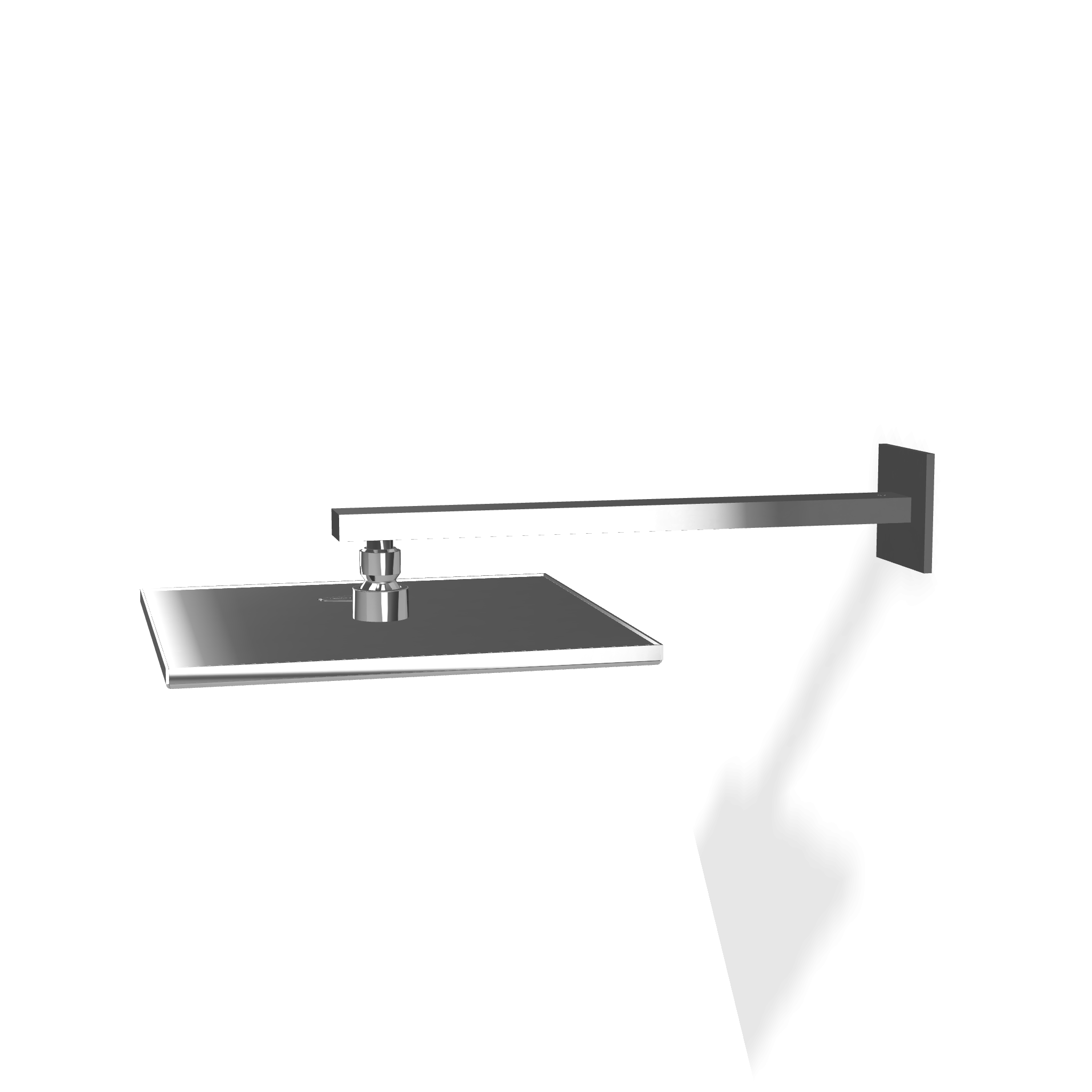 Treemme Q30 soffione doccia 25x25 a parete anticalcare cromo Cromo Lucido, dettaglio ravvicinato della finitura e del...