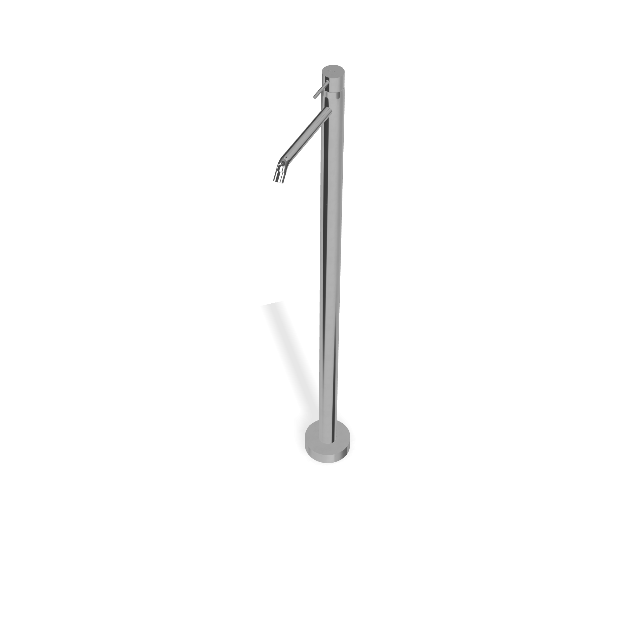 Treemme Up+ miscelatore lavabo a pavimento monocomando Cromo Lucido ambientato su piano bagno con accessori...
