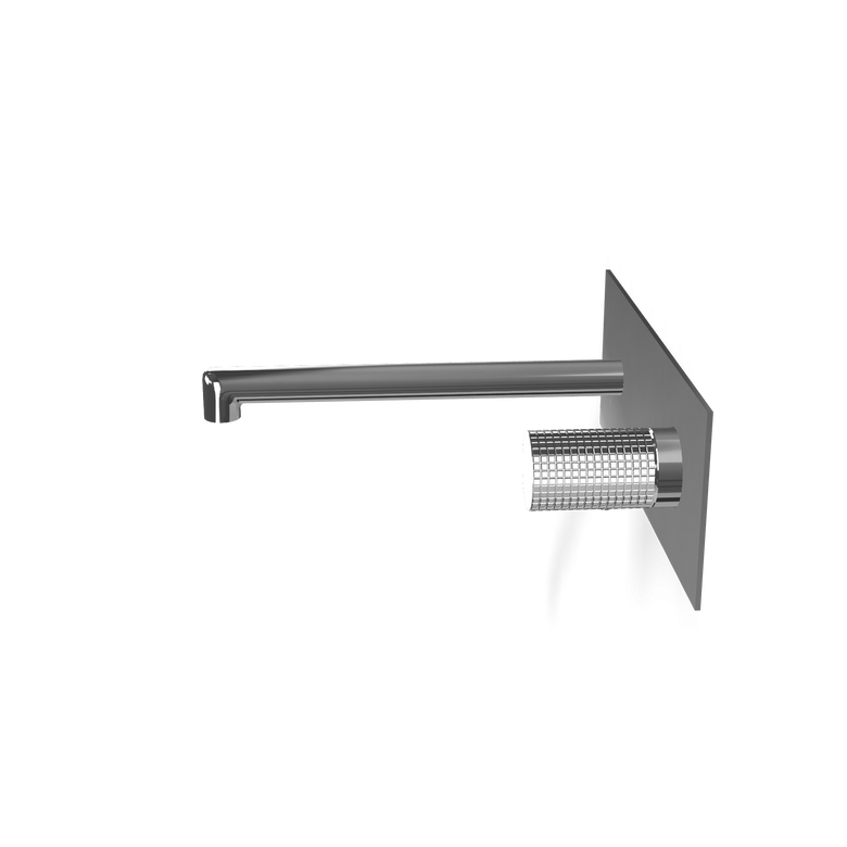 Treemme T30 miscelatore lavabo incasso 177 mm senza parte Cromo Lucido, vista laterale del profilo e della forma...