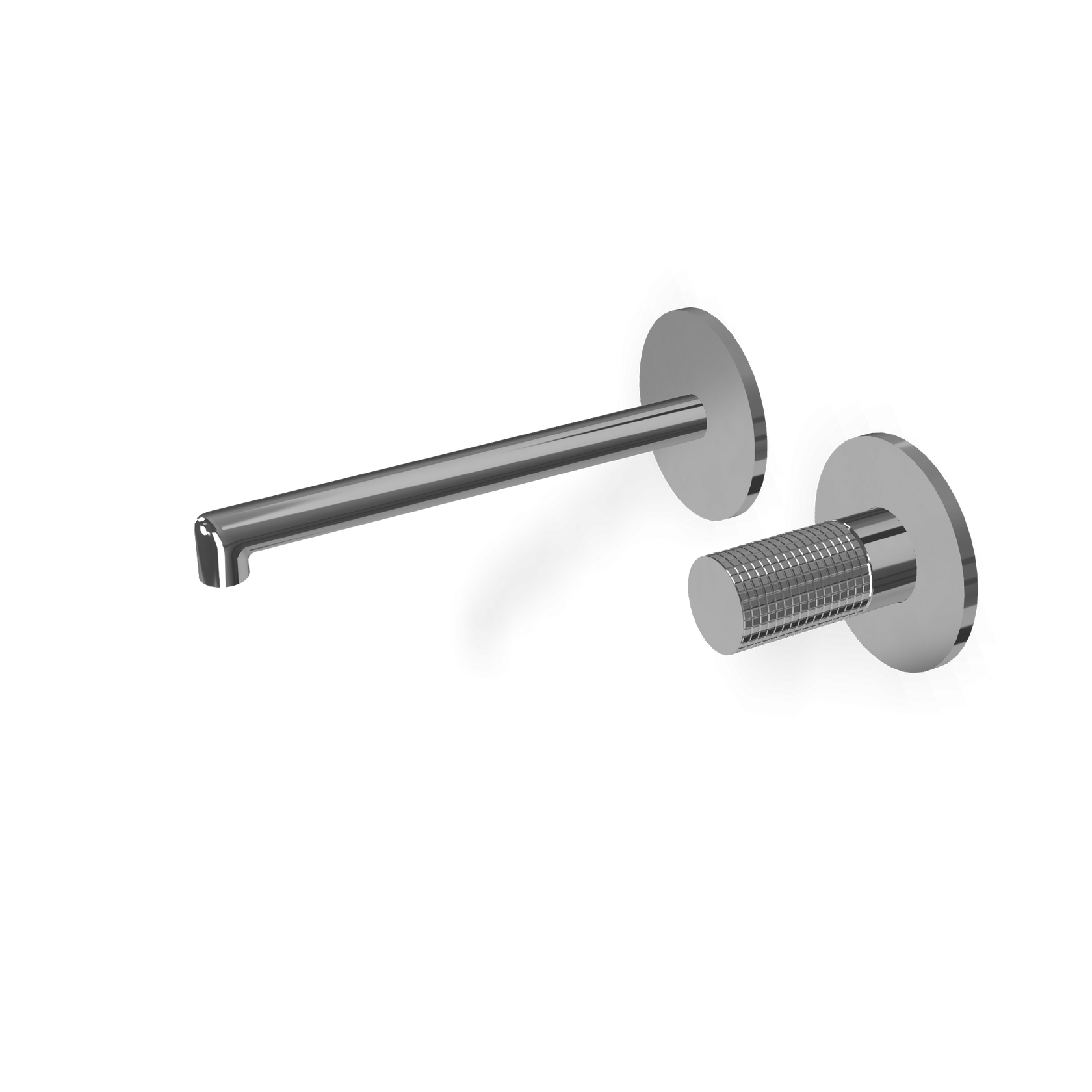Treemme T30 Miscelatore lavabo incasso 180mm senza parte Cromo Lucido, vista laterale del profilo e della forma...