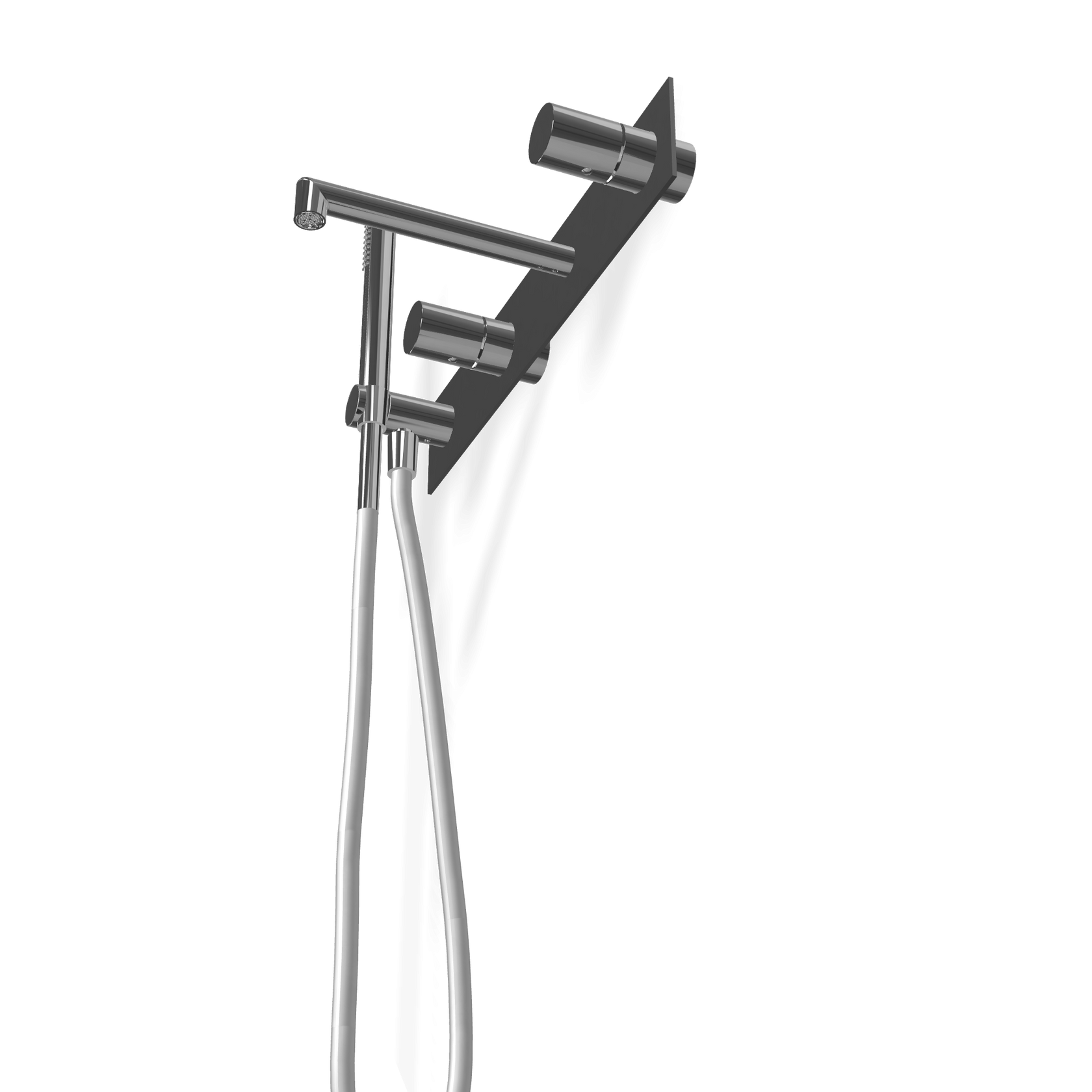 Treemme T30 RWIT5BD7CC01 miscelatore monocomando vasca Cromo Lucido ambientato in box doccia con pareti in vetro...
