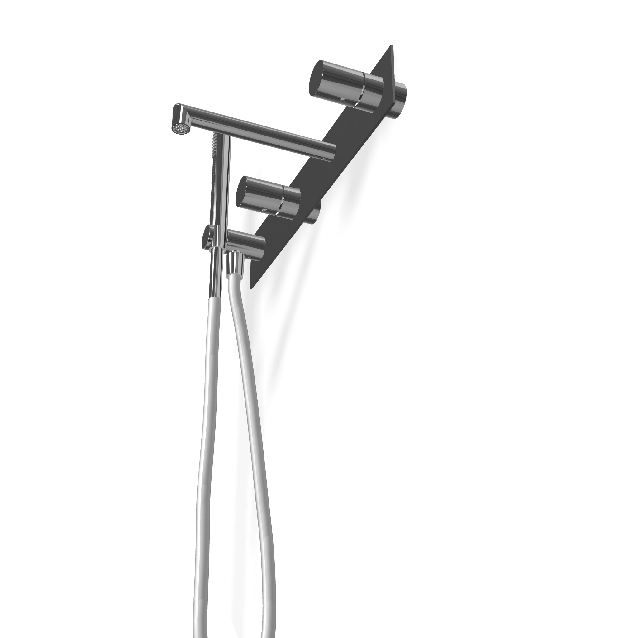 Treemme T30 RWIT5BD7CC01 miscelatore monocomando vasca Cromo Lucido ambientato in box doccia con pareti in vetro...