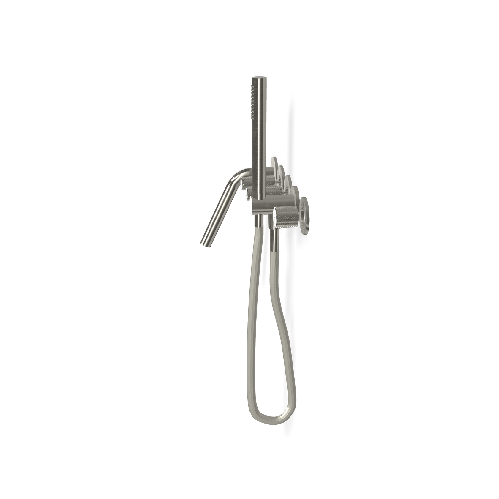 Treemme 5mm RWIT6005IS51 miscelatore vasca a muro Acciaio, dettaglio ravvicinato della texture antiscivolo - Rubinetterie...