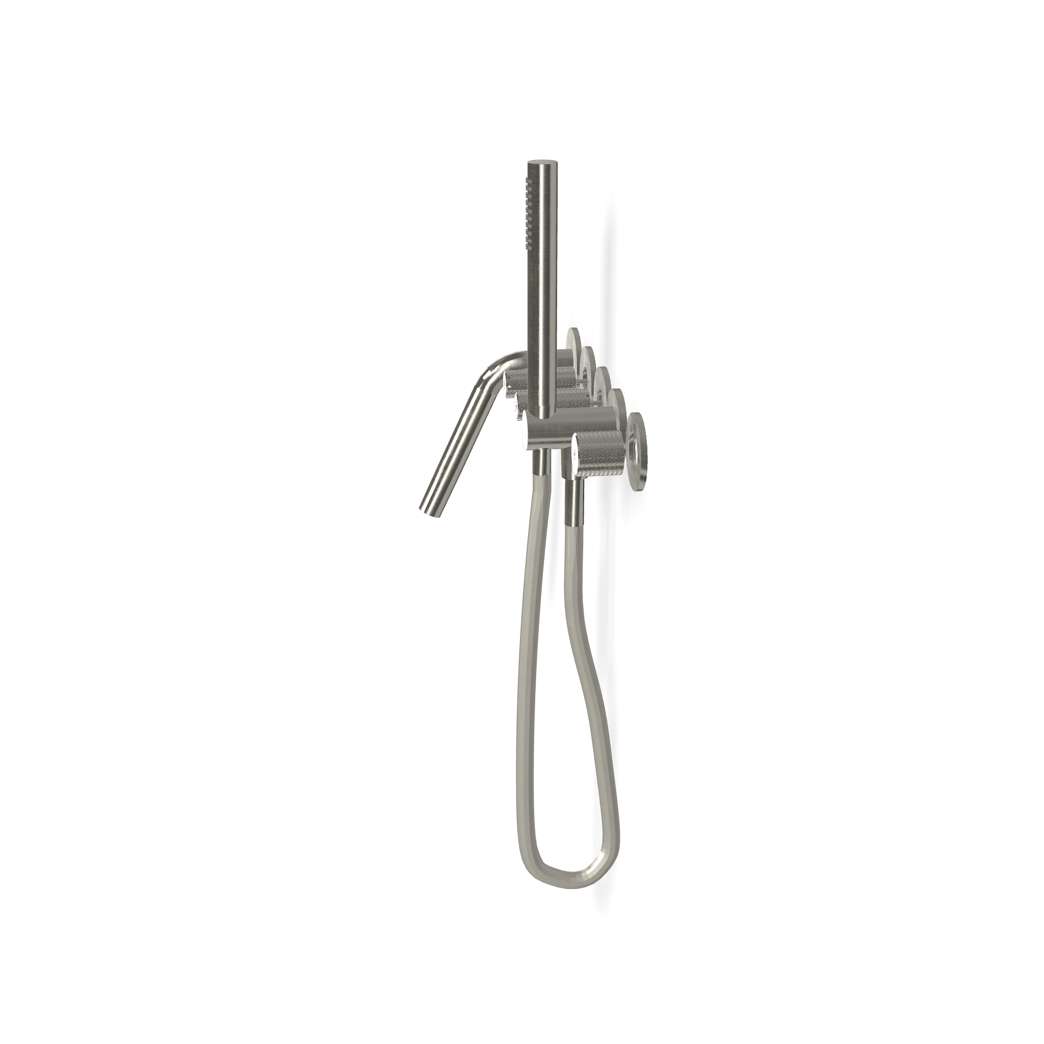Treemme 5mm RWIT6005IS51 miscelatore vasca a muro Acciaio, dettaglio ravvicinato della texture antiscivolo - Rubinetterie...