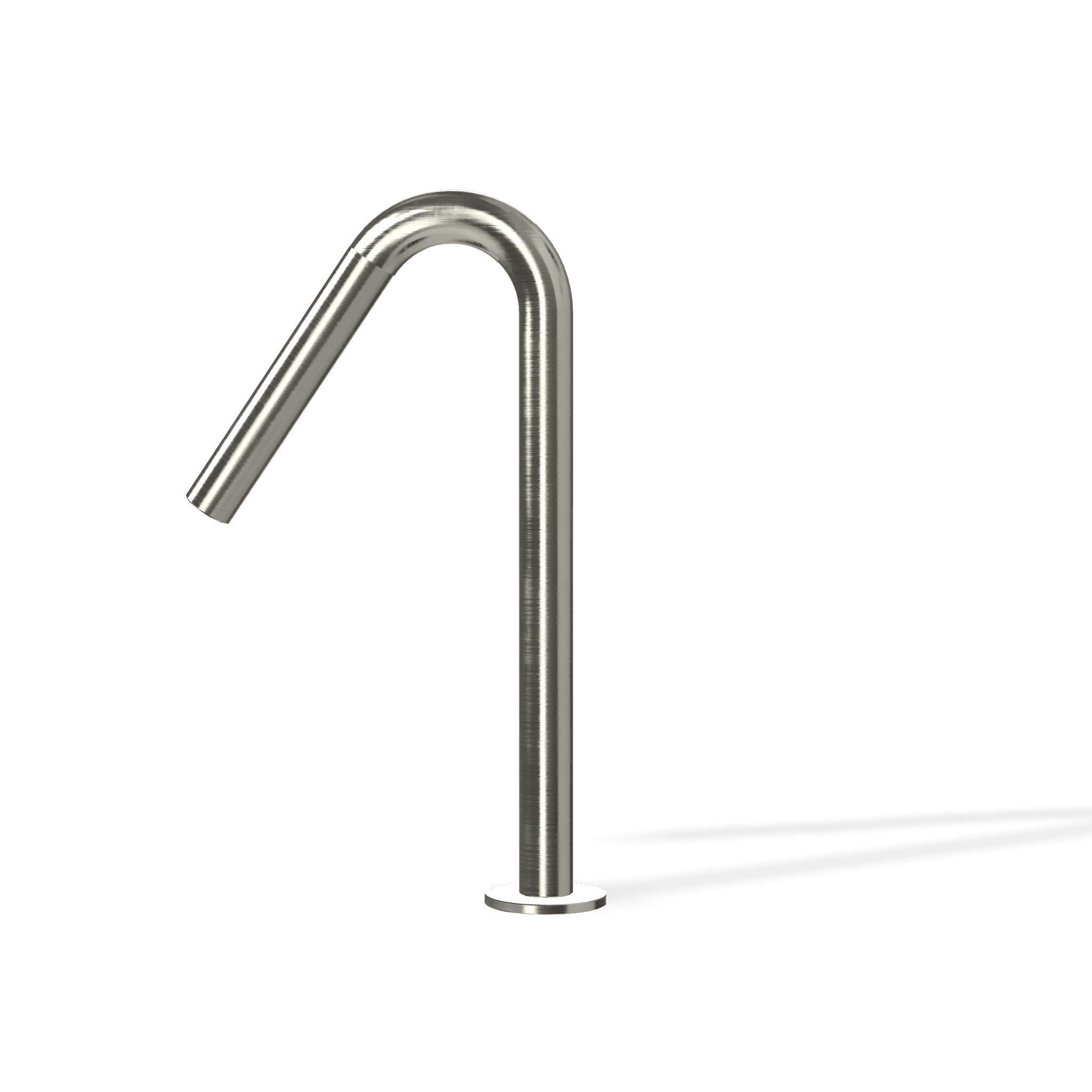 Treemme 22mm bocca lavabo da appoggio inox satinato Acciaio in acciaio inox ambientato su piano bagno con accessori...