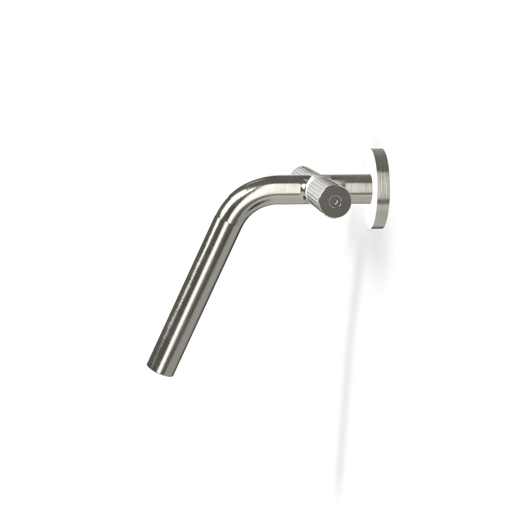 Treemme 22mm RWIT6051IS03 gruppo lavabo a muro senza parte Acciaio, vista frontale su sfondo bianco - Rubinetterie Treemme