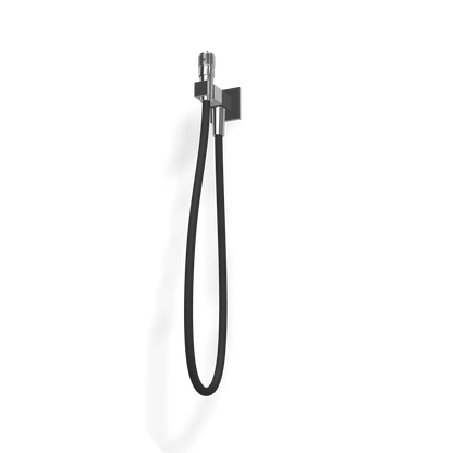 Treemme Arche idroscopino per wc con piastra quadra supporto e flessibile cromo