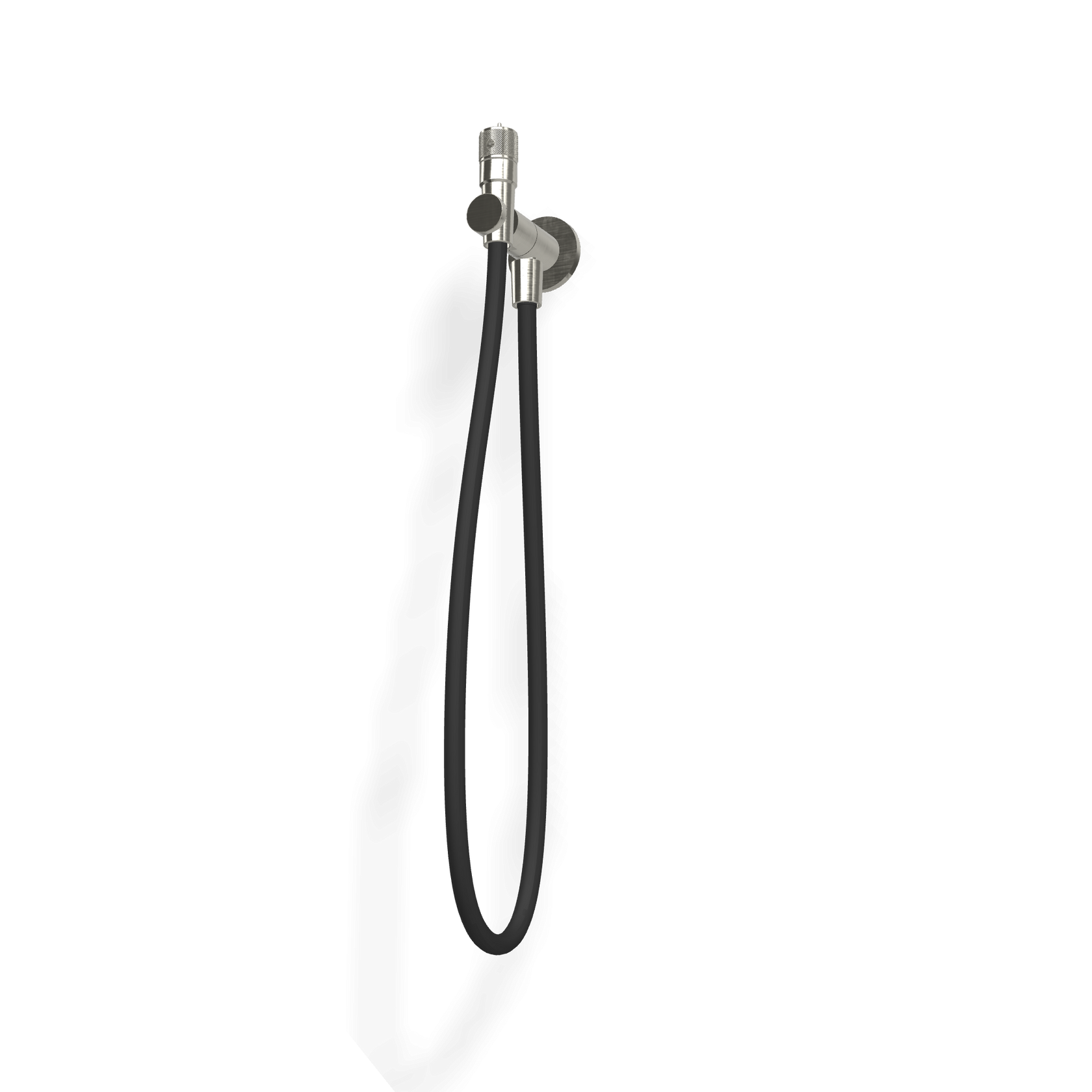 Treemme 22mm idroscopino per wc con doccetta in metallo Acciaio, vista frontale della maniglia e della bocca di...